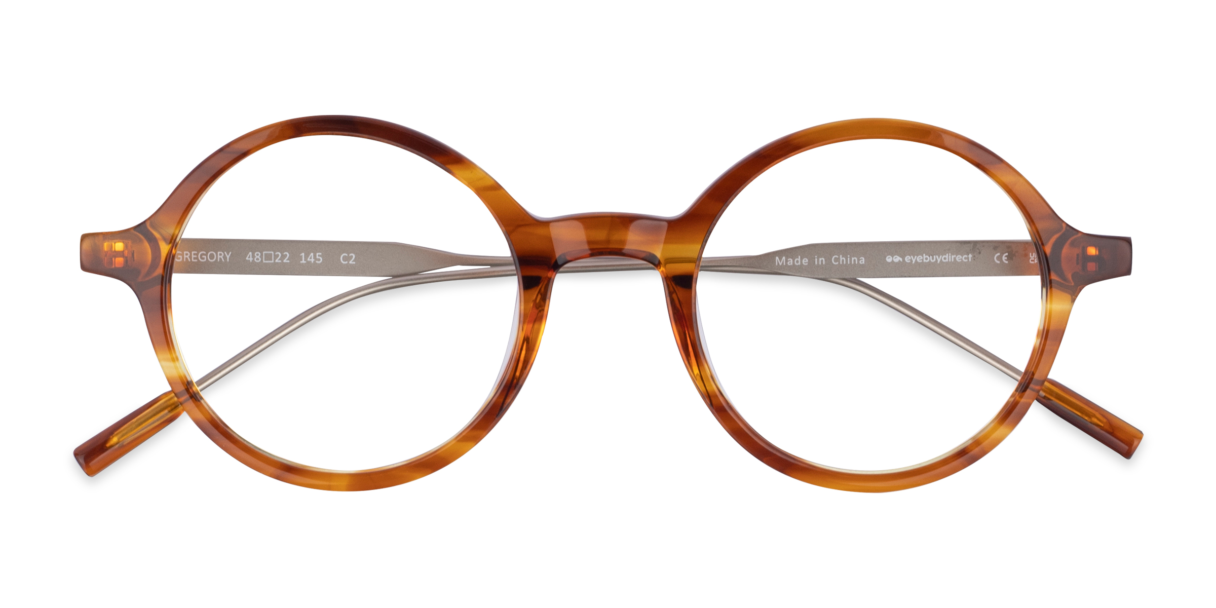 Striped Tortoise Gregory -  Acetate Eyeglasses