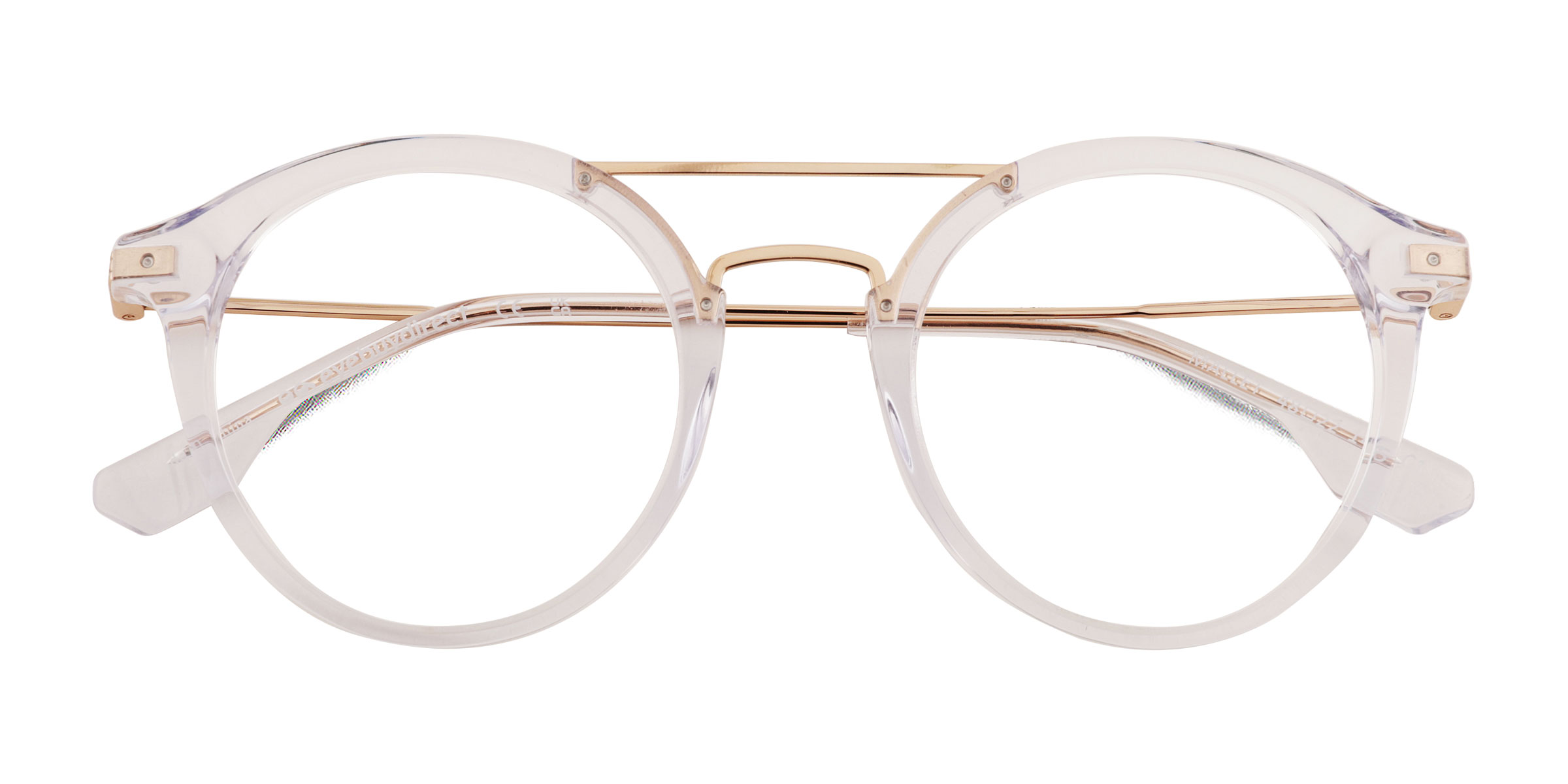 Clear Gold Mallet -  Acetate Eyeglasses