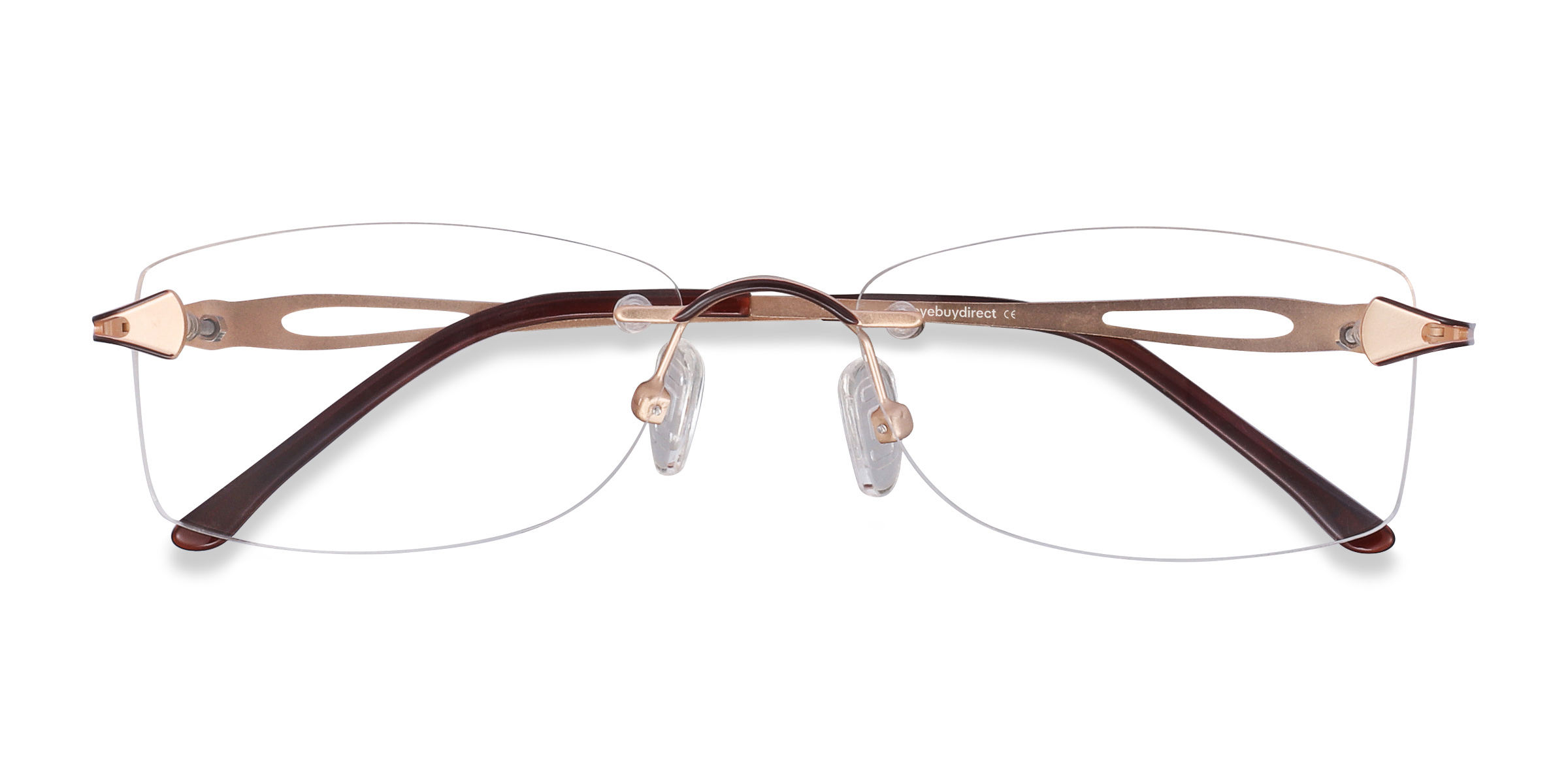 Golden/Brown Rivet -  Metal Eyeglasses