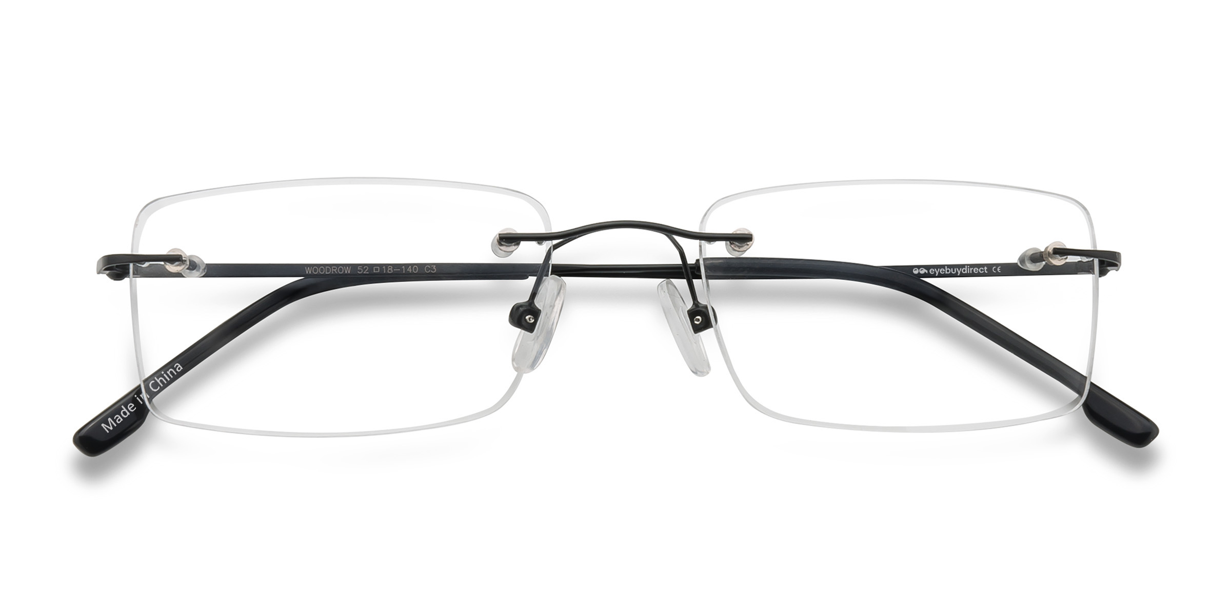 Black Woodrow -  Metal Eyeglasses