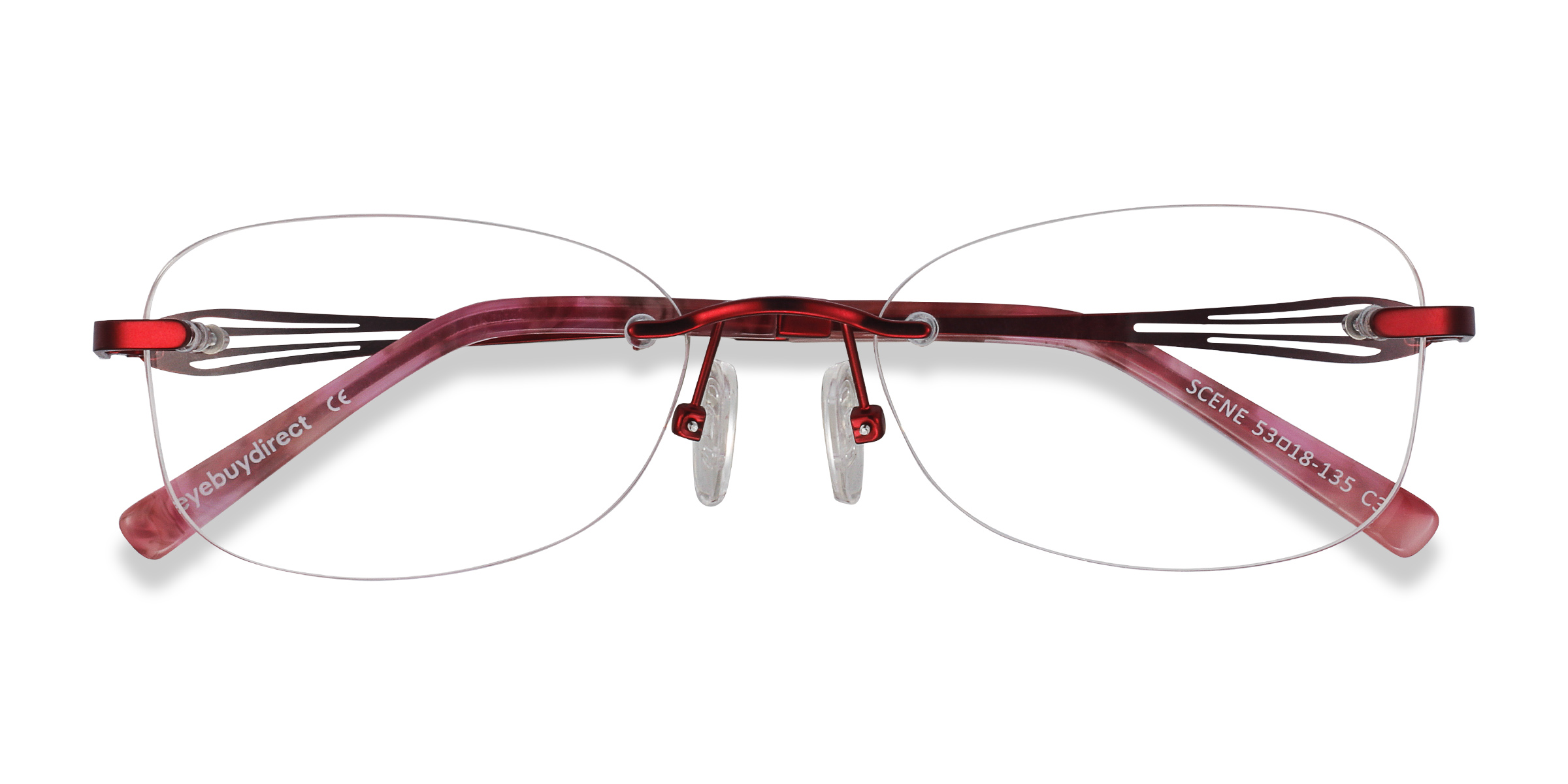 Rouge Scene - Métal Lunettes de vue