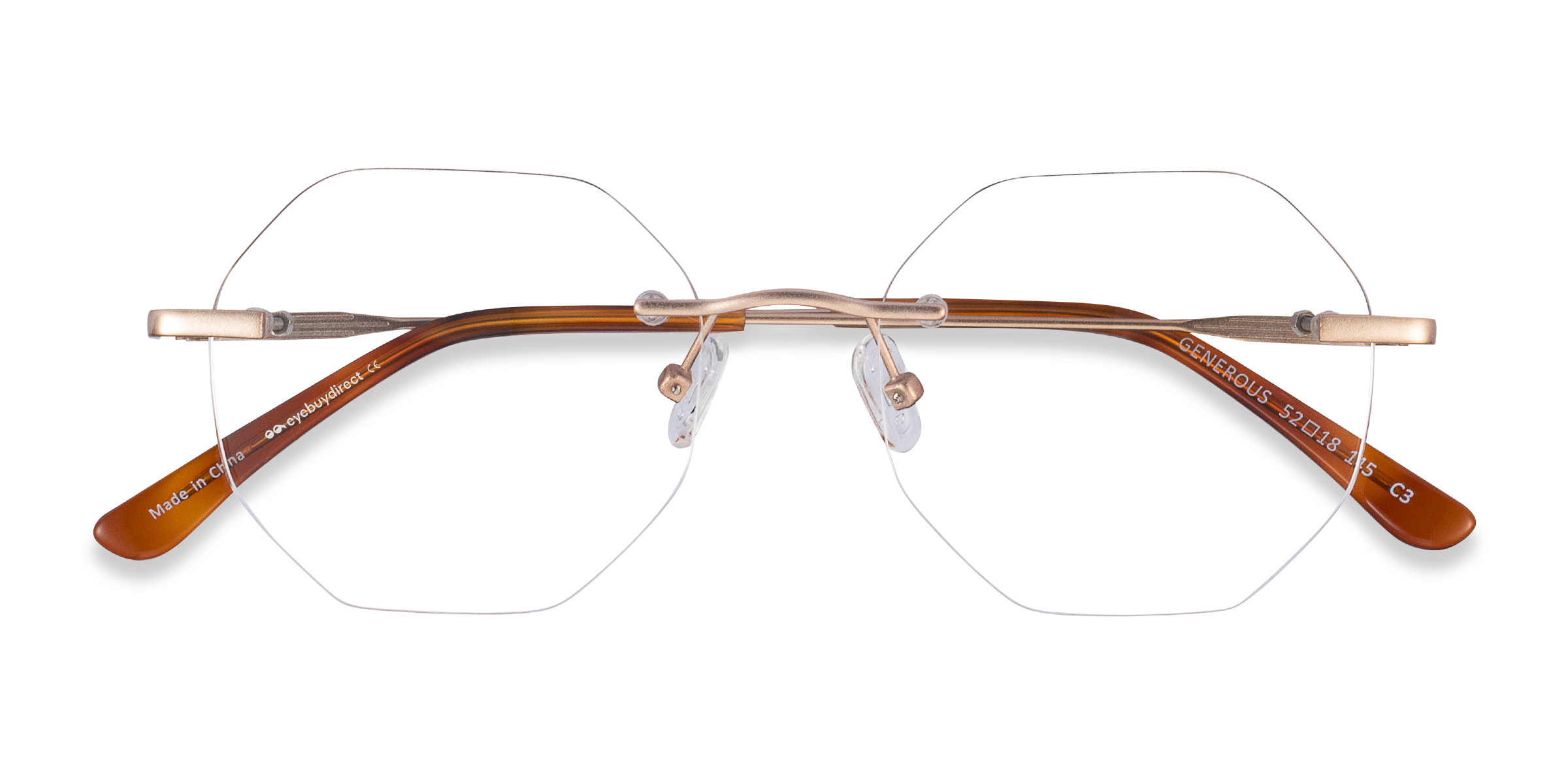 Matte Gold Generous -  Metal Eyeglasses