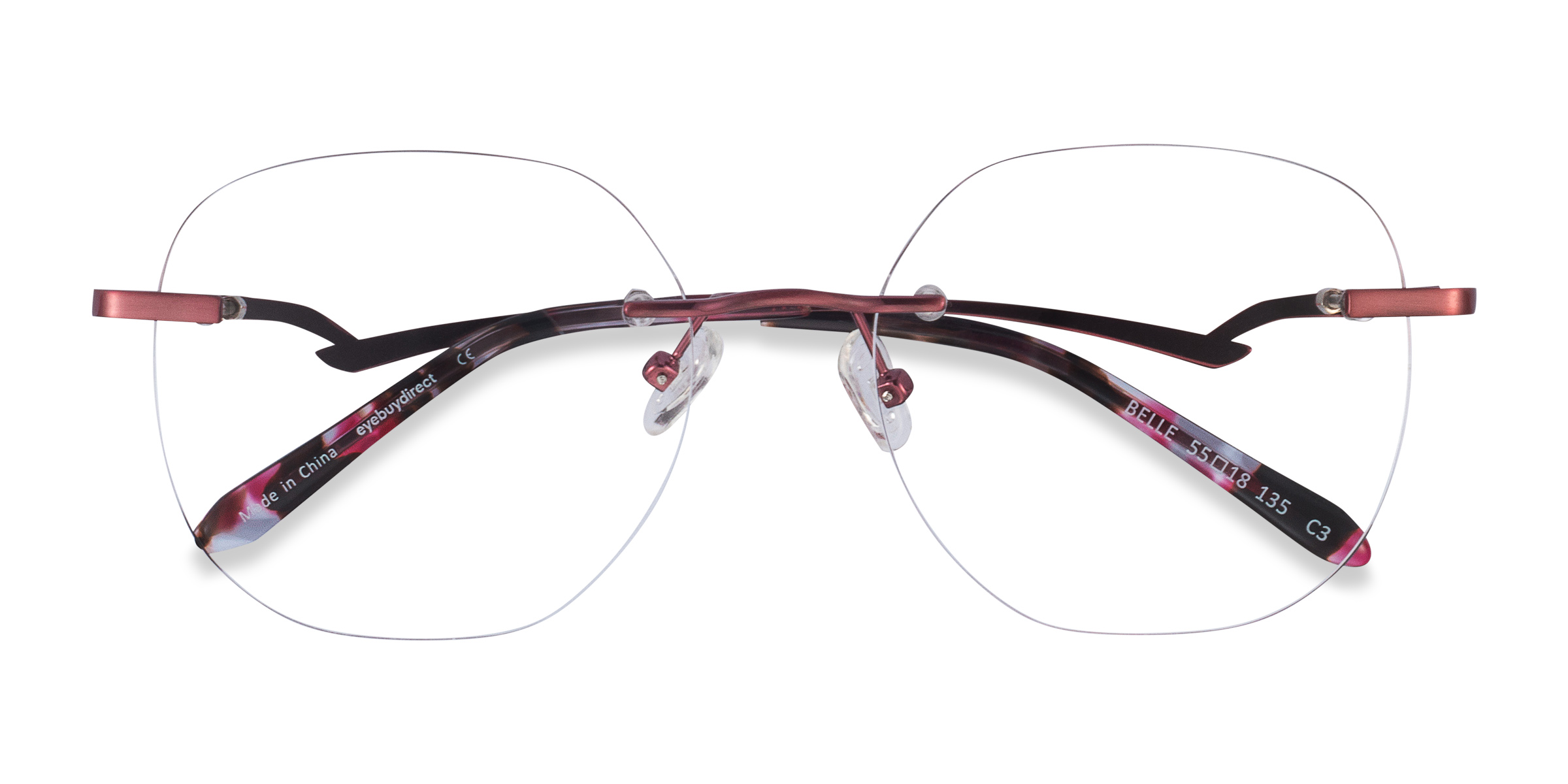 Burgundy Belle -  Metal Eyeglasses