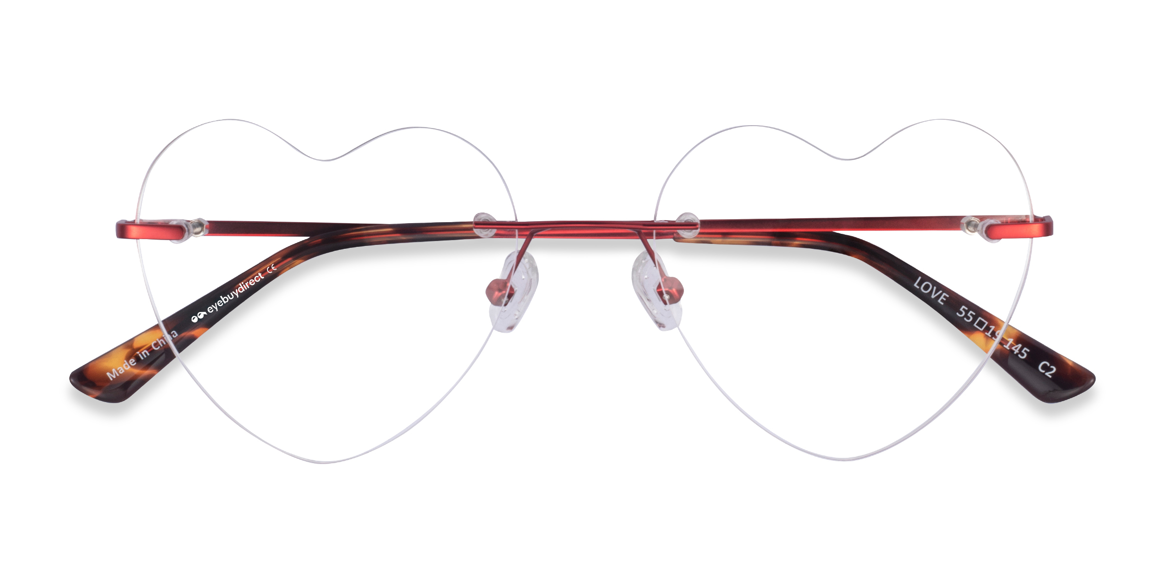 Burgundy Love -  Metal Eyeglasses
