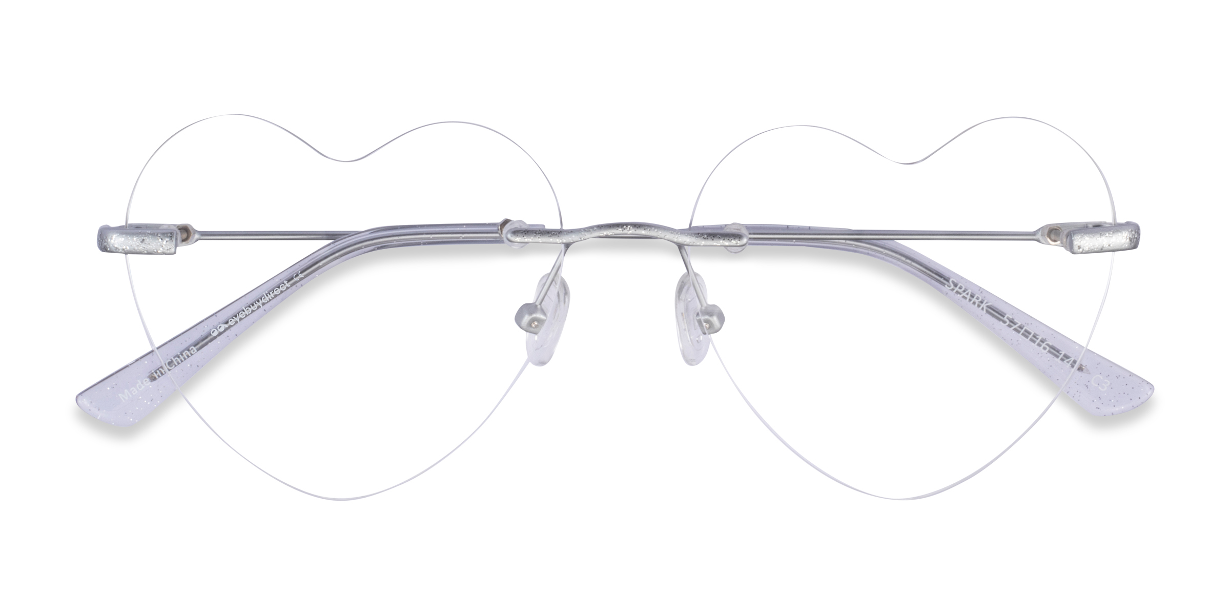 Glitter Silver Spark -  Metal Eyeglasses