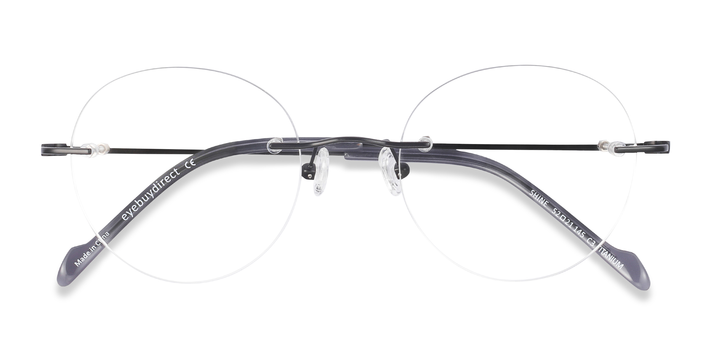 Black Shine -  Titanium Eyeglasses
