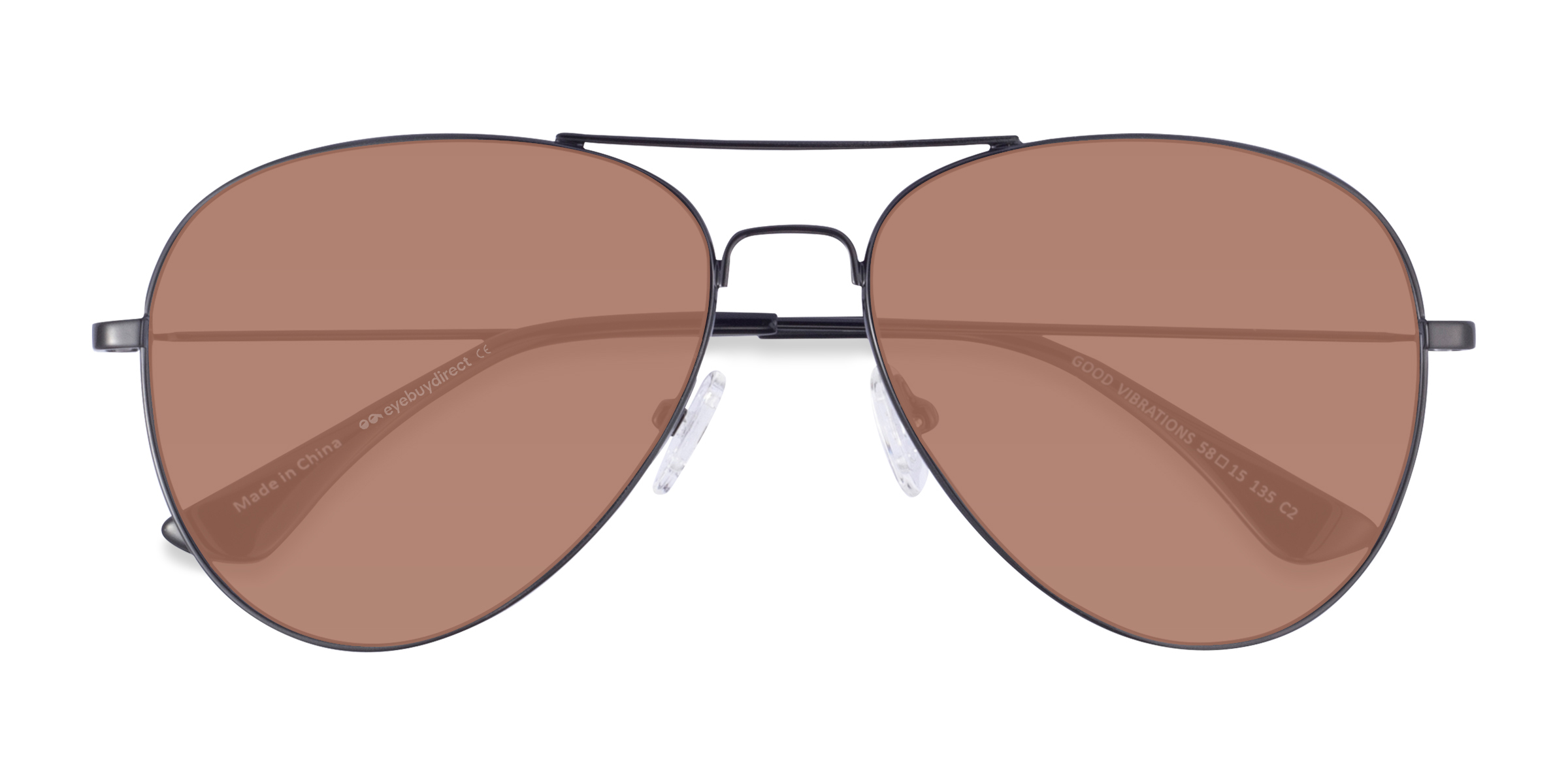 Black Good Vibrations -  Metal Sunglasses