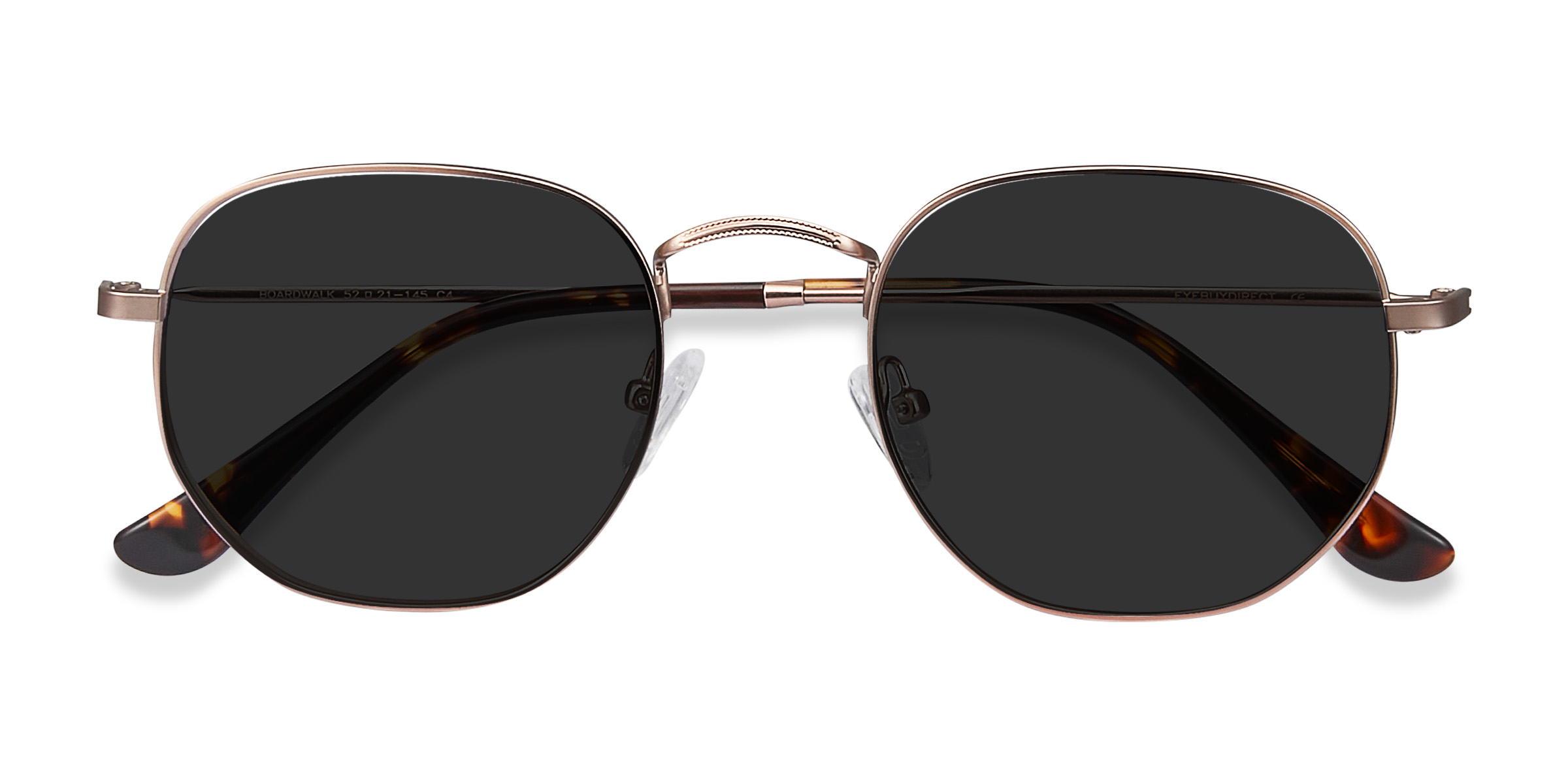 Rose Gold Boardwalk -  Metal Sunglasses