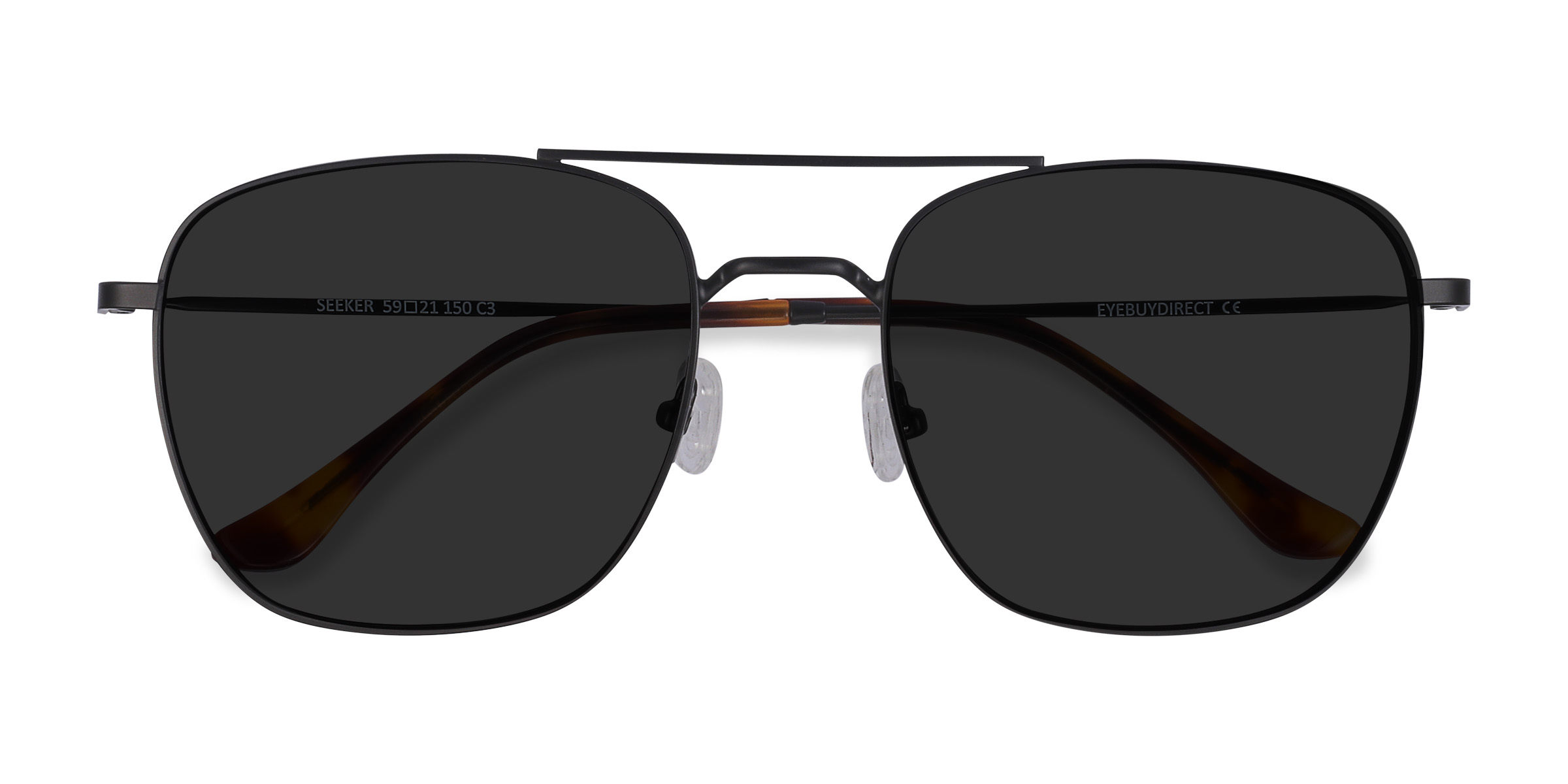 Noir Seeker -  Métal Lunettes de soleil