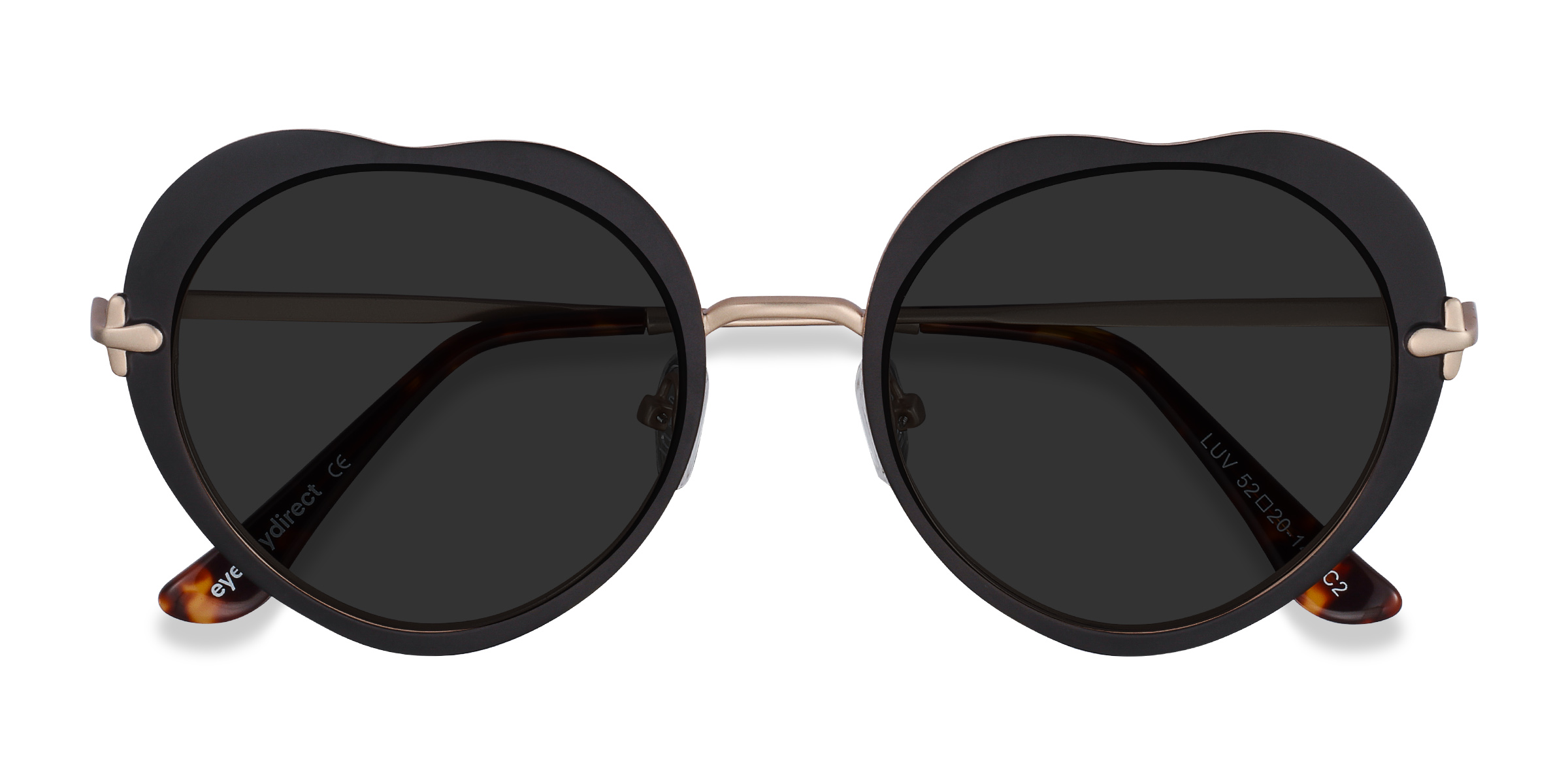 Noir Luv -  Métal Lunettes de soleil