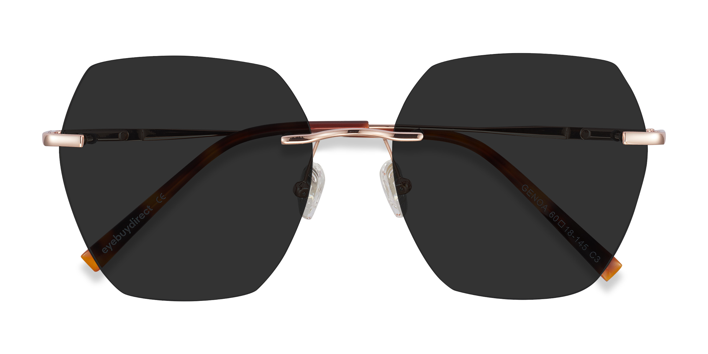 Rose Gold Genoa -  Metal Sunglasses