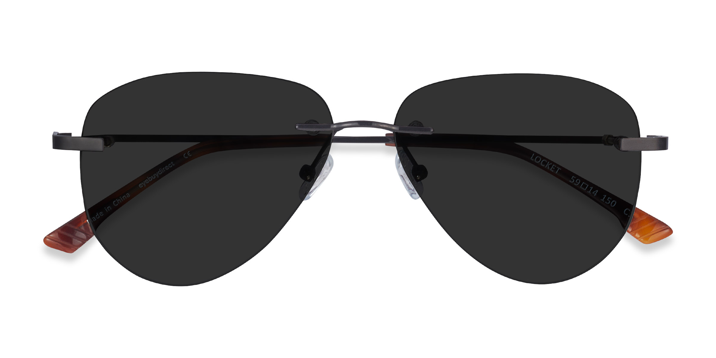 Noir Locket -  Métal Lunettes de soleil