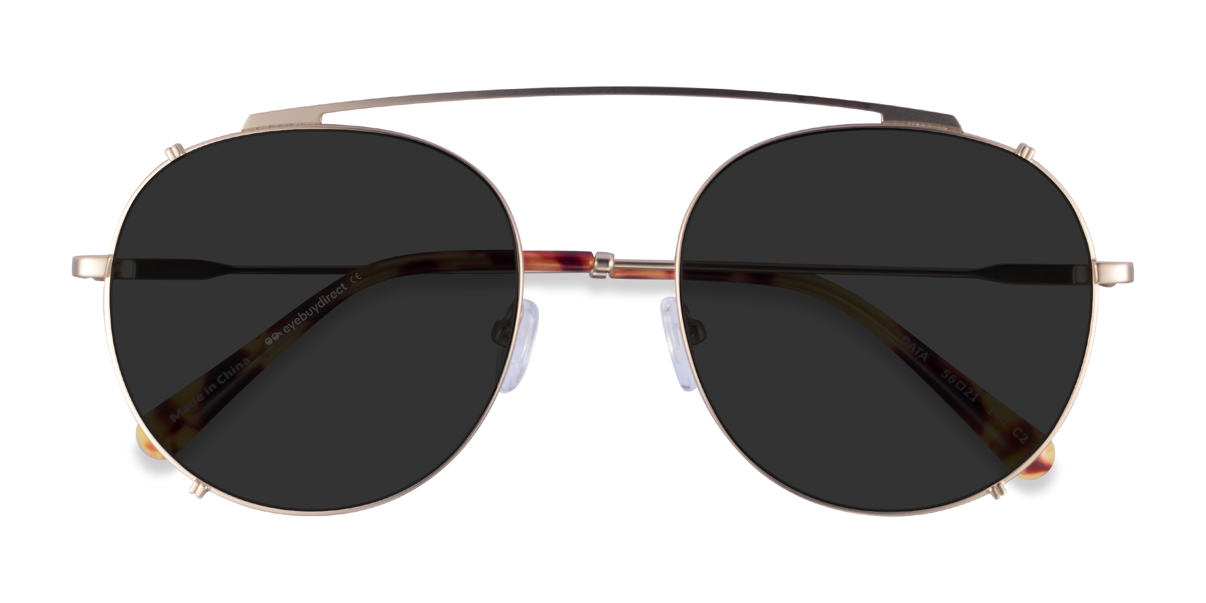 Matte Gold Data -  Metal Sunglasses