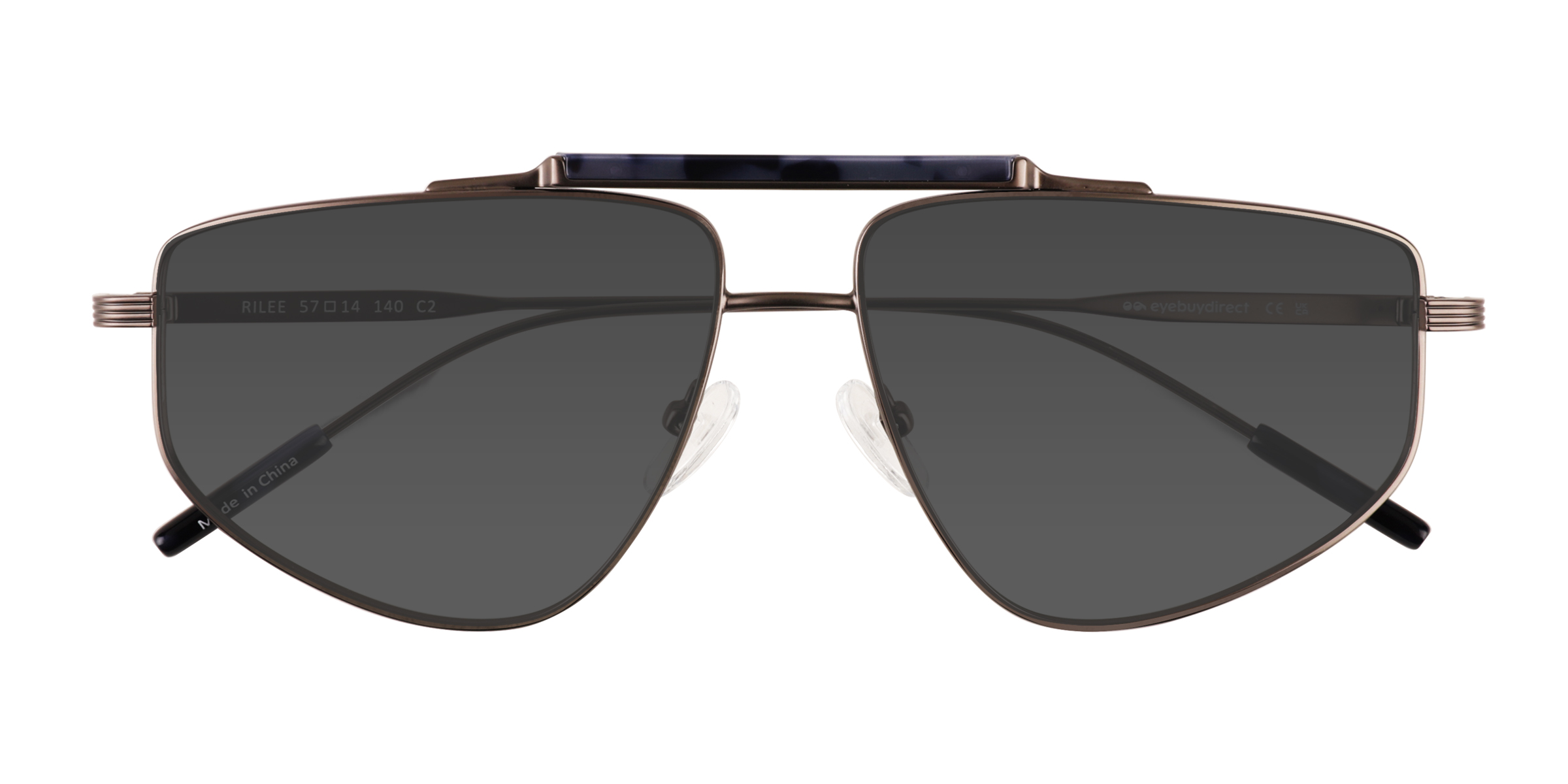 Blue Tortoise Gunmetal  Rilee -  Metal Sunglasses