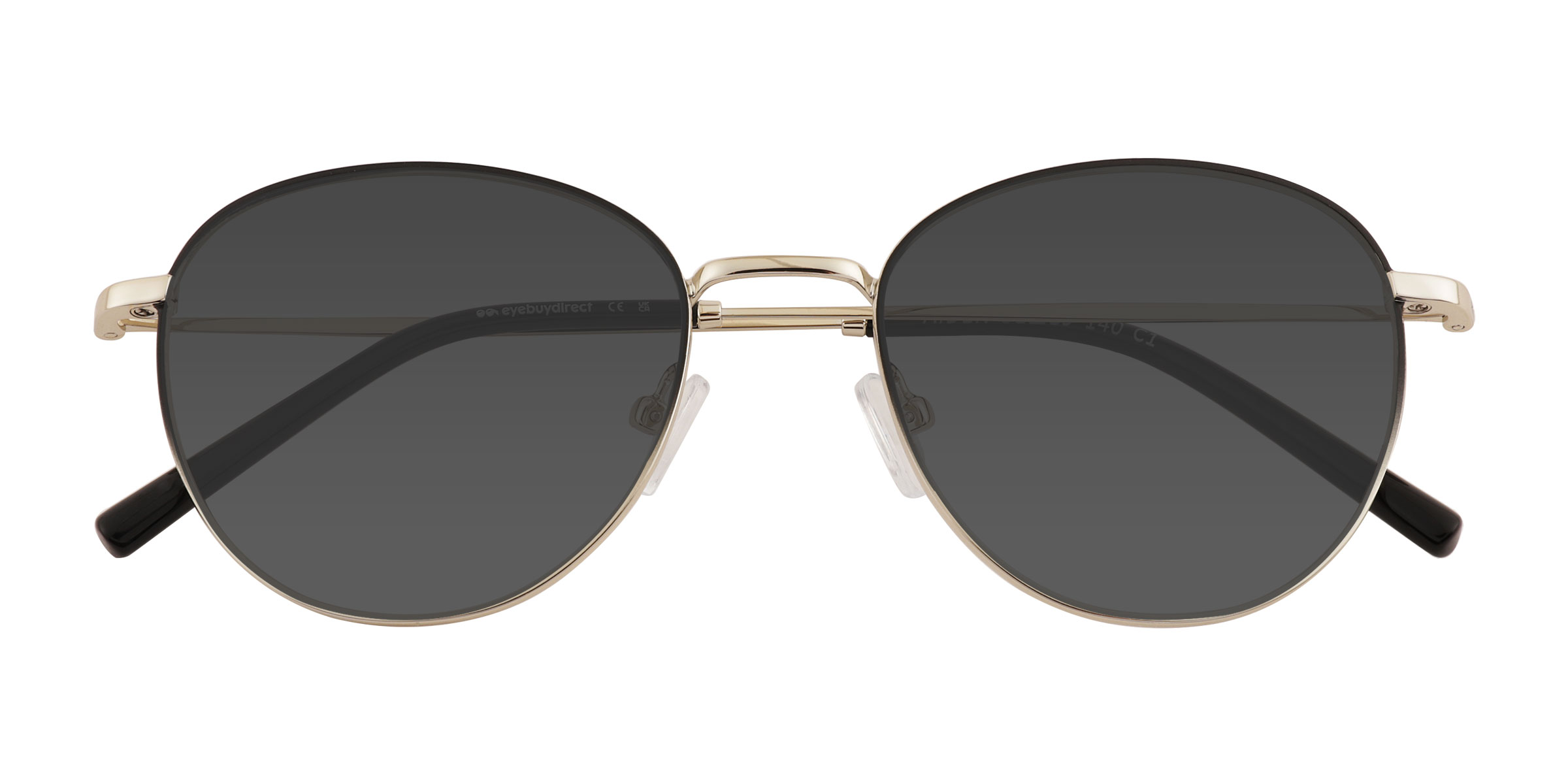 Gradient Black Gold Aiden -  Metal Sunglasses