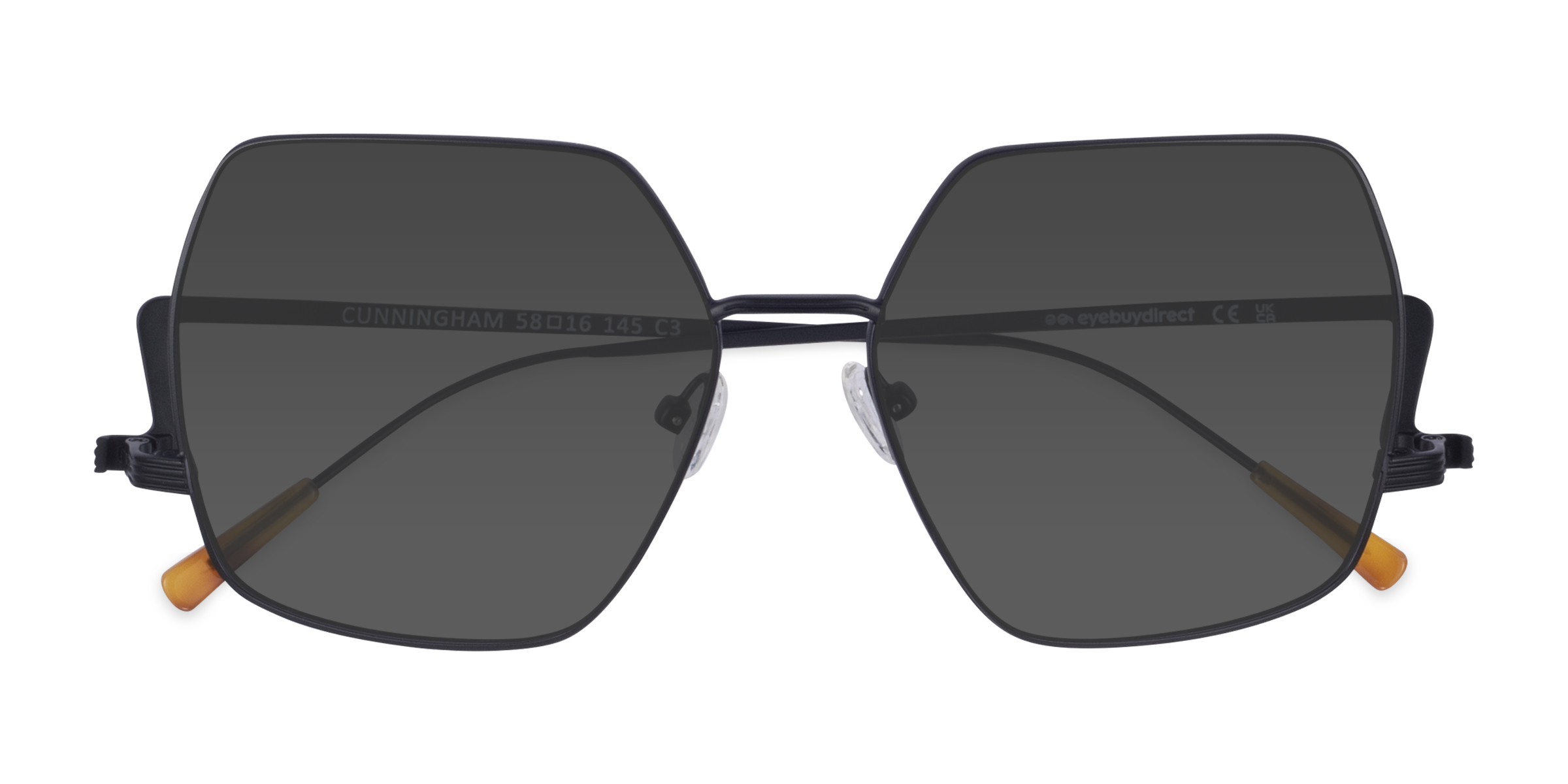 Noir Cunningham - Métal Lunettes de soleil