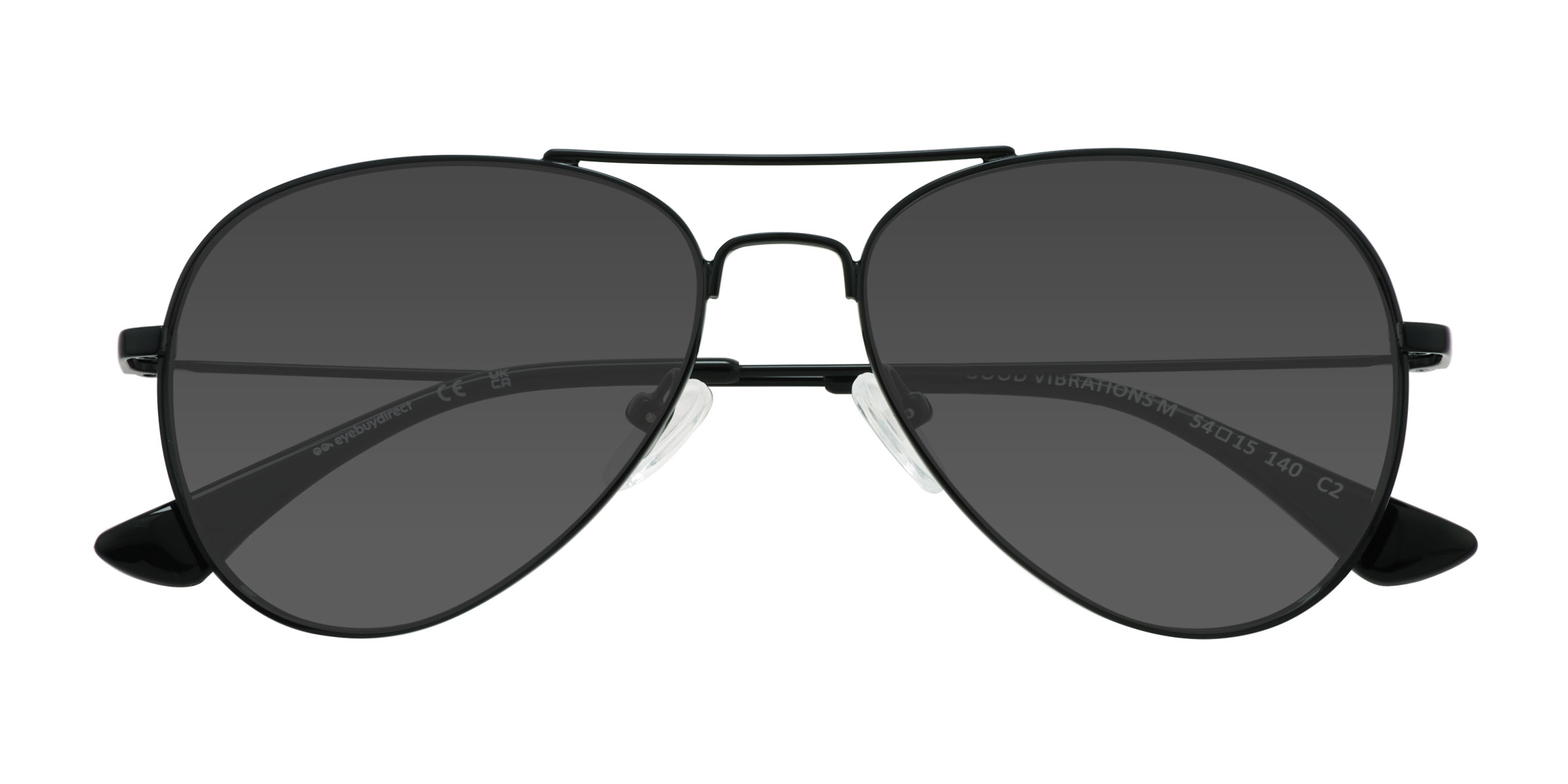 Black Good Vibrations -  Metal Sunglasses
