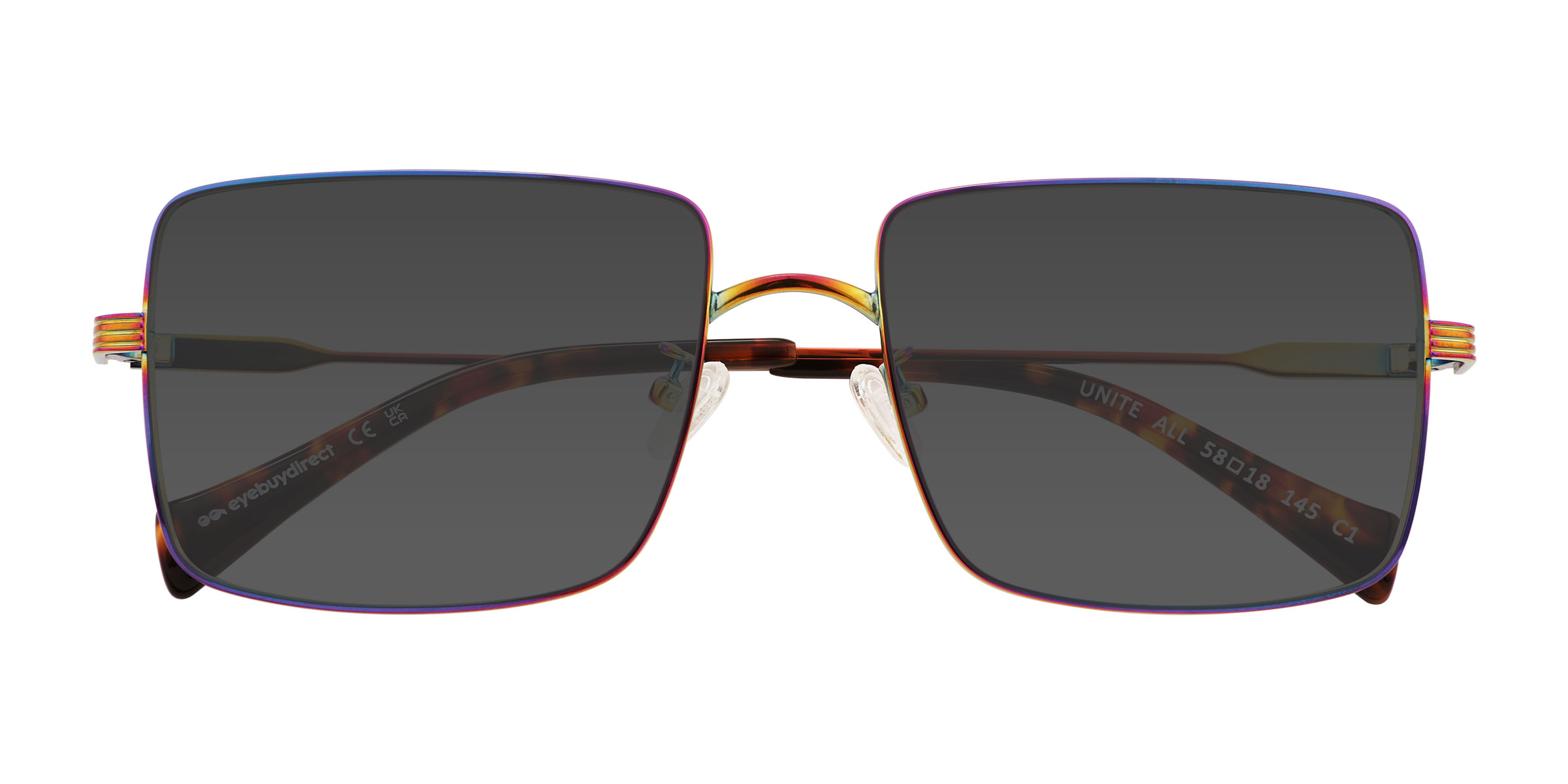 Rainbow Purple  Unite All -  Metal Sunglasses