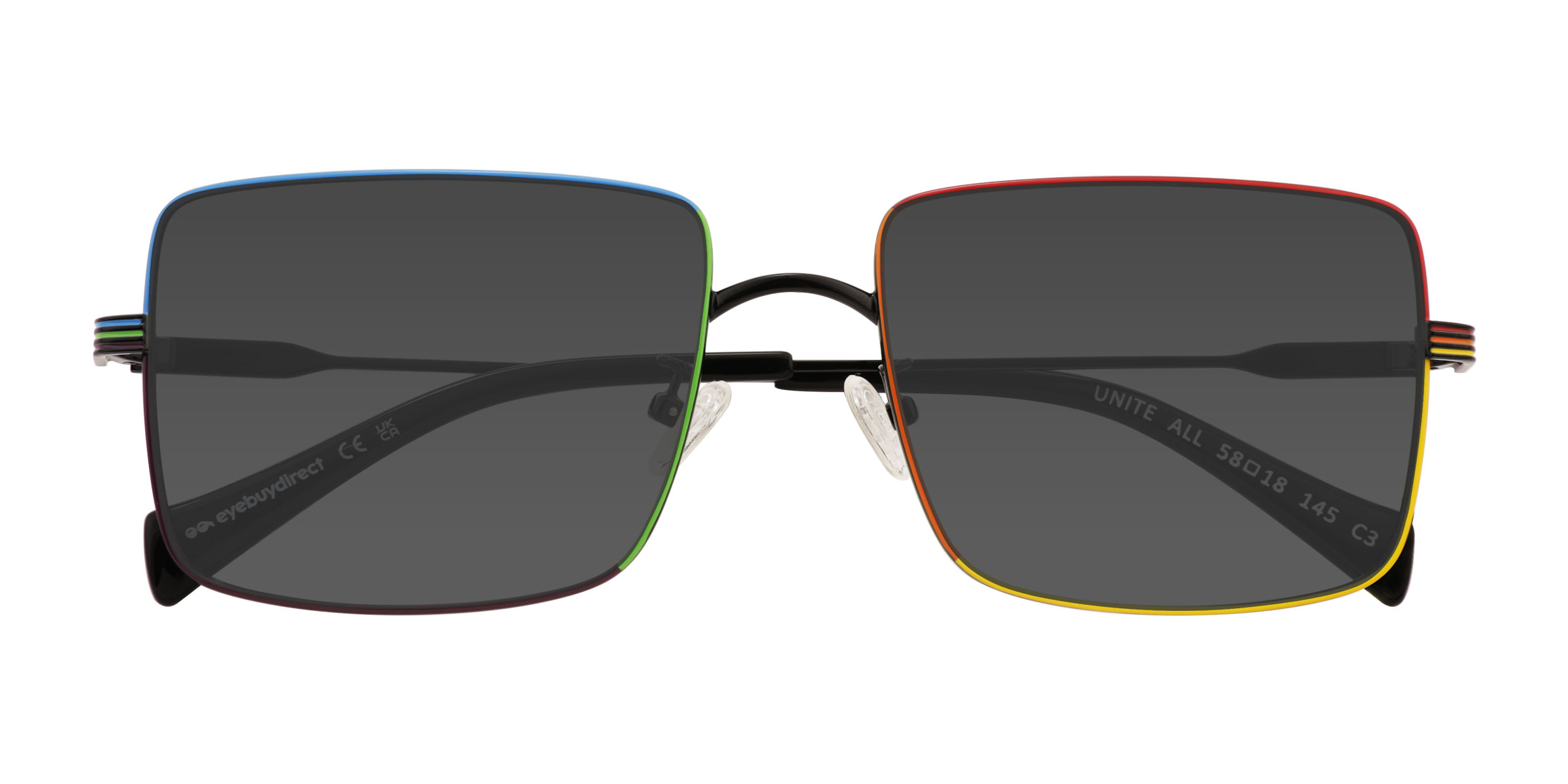 Rainbow Black Unite All -  Métal Lunettes de soleil