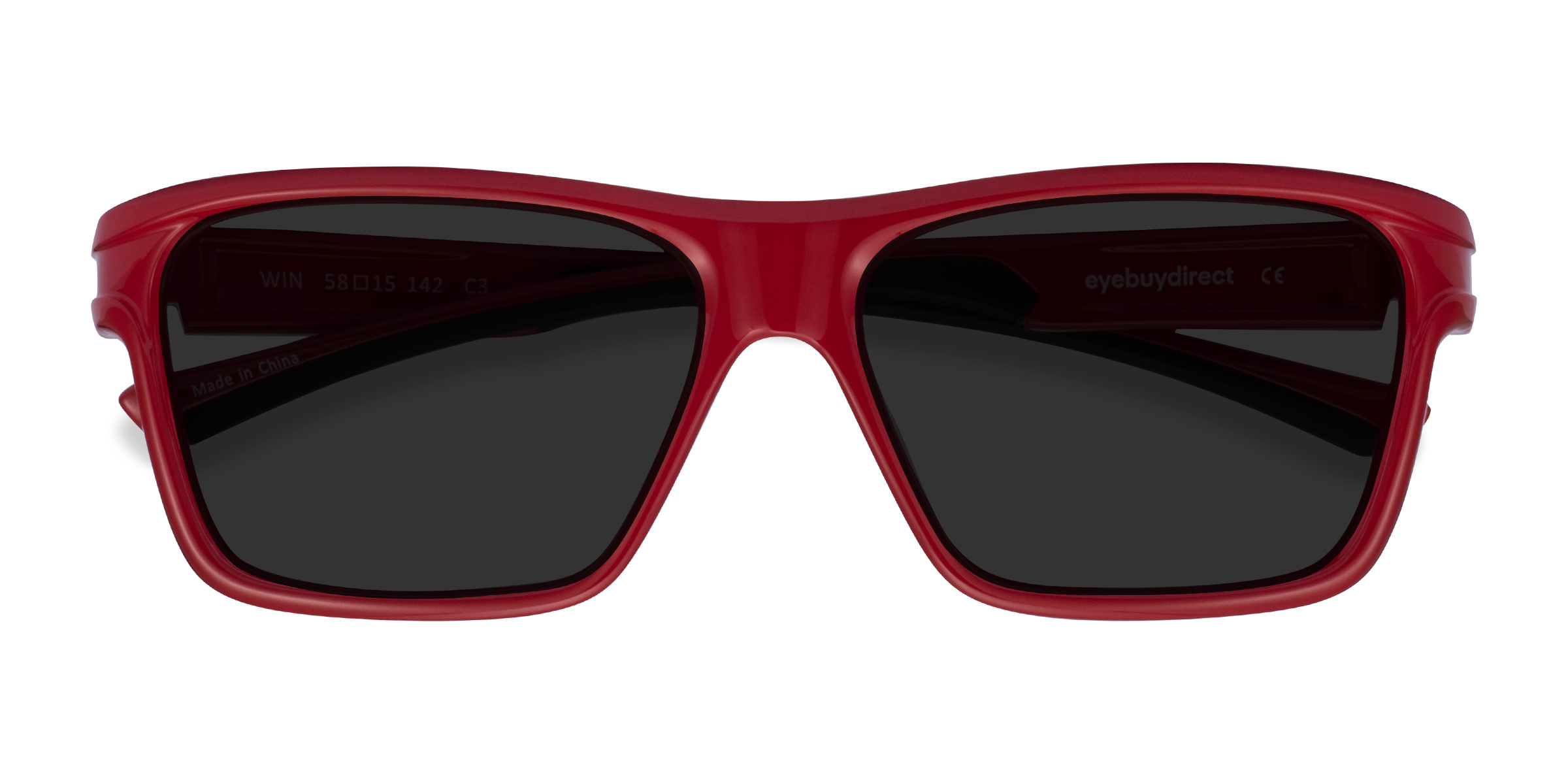 Red & Black Win -  Plastique Lunettes de soleil