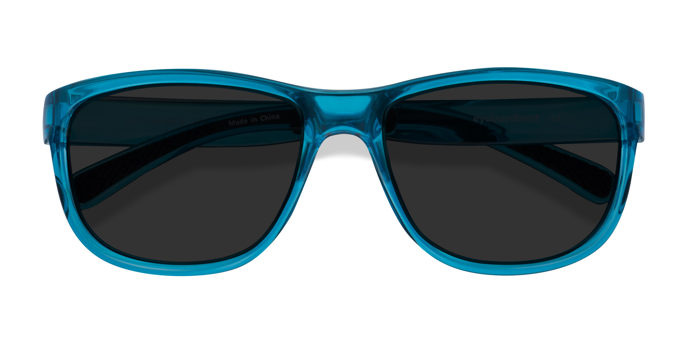 Bleu Determined -  Plastique Lunettes de soleil