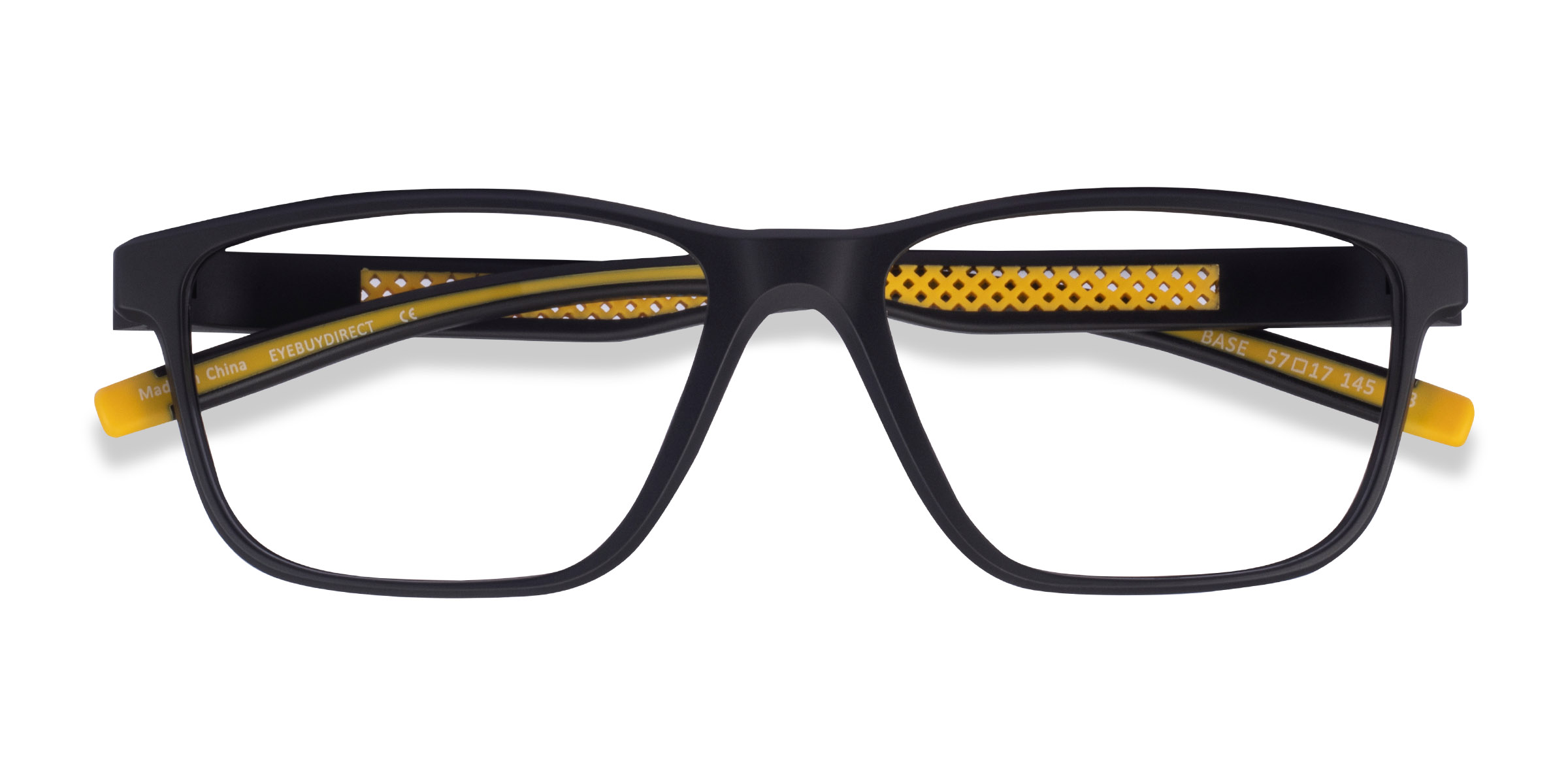 Black Yellow Base -  Plastic Eyeglasses