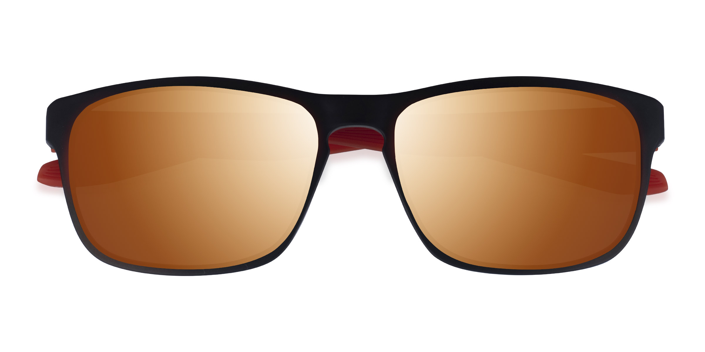 Matte Black Orange Kick -  Plastique Lunettes de soleil