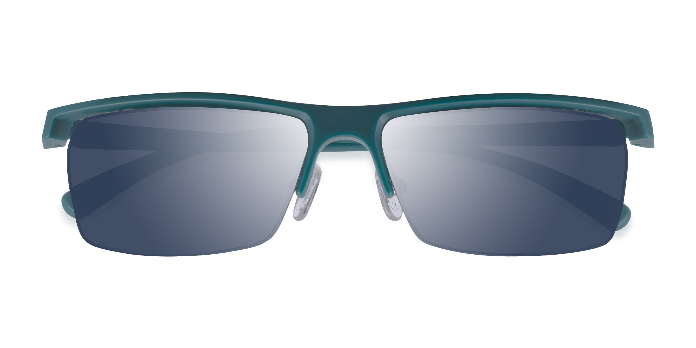 Matte Teal Turnover -  Plastique Lunettes de soleil