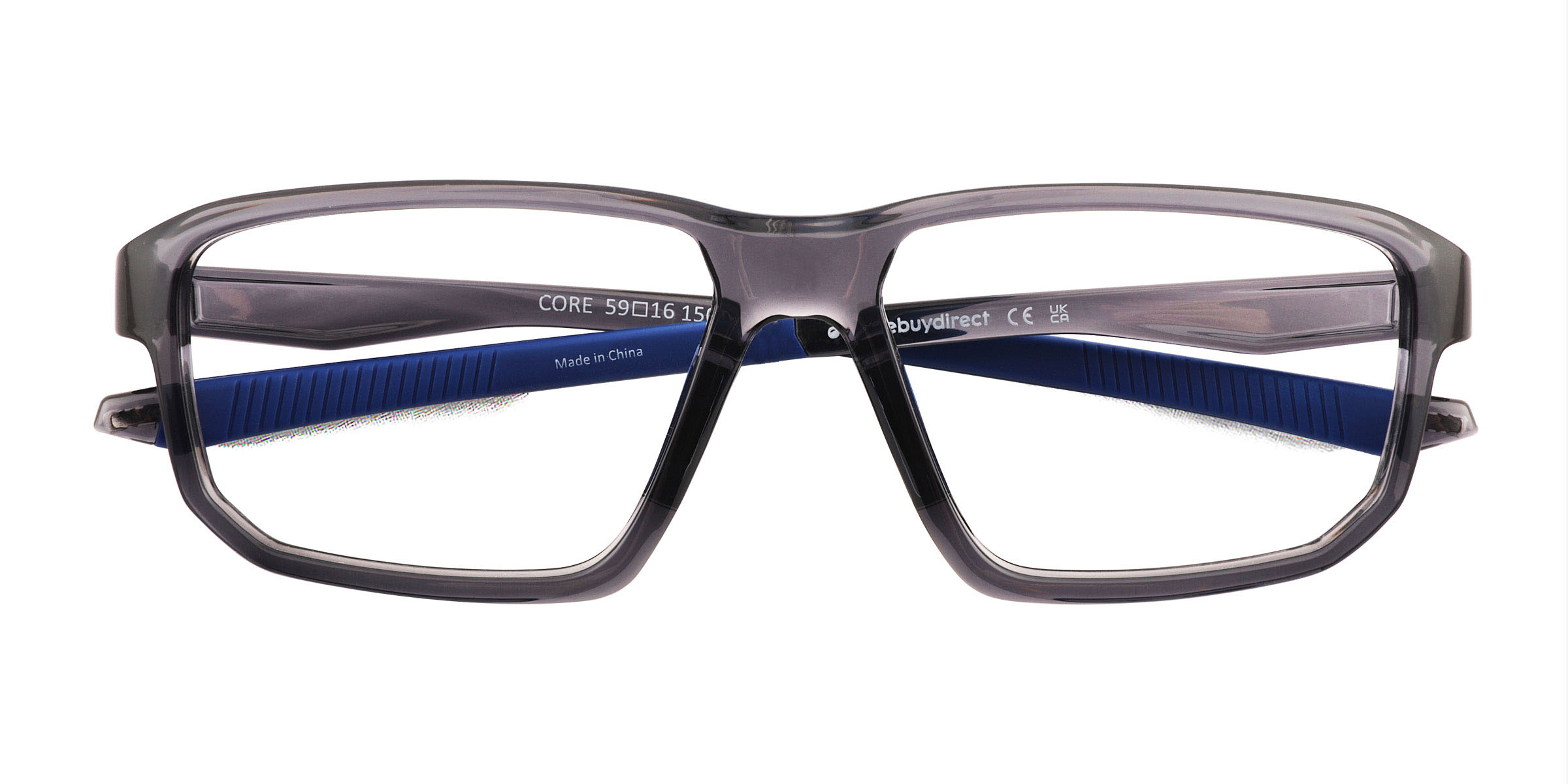 Clear Gray Core -  Plastic Eyeglasses
