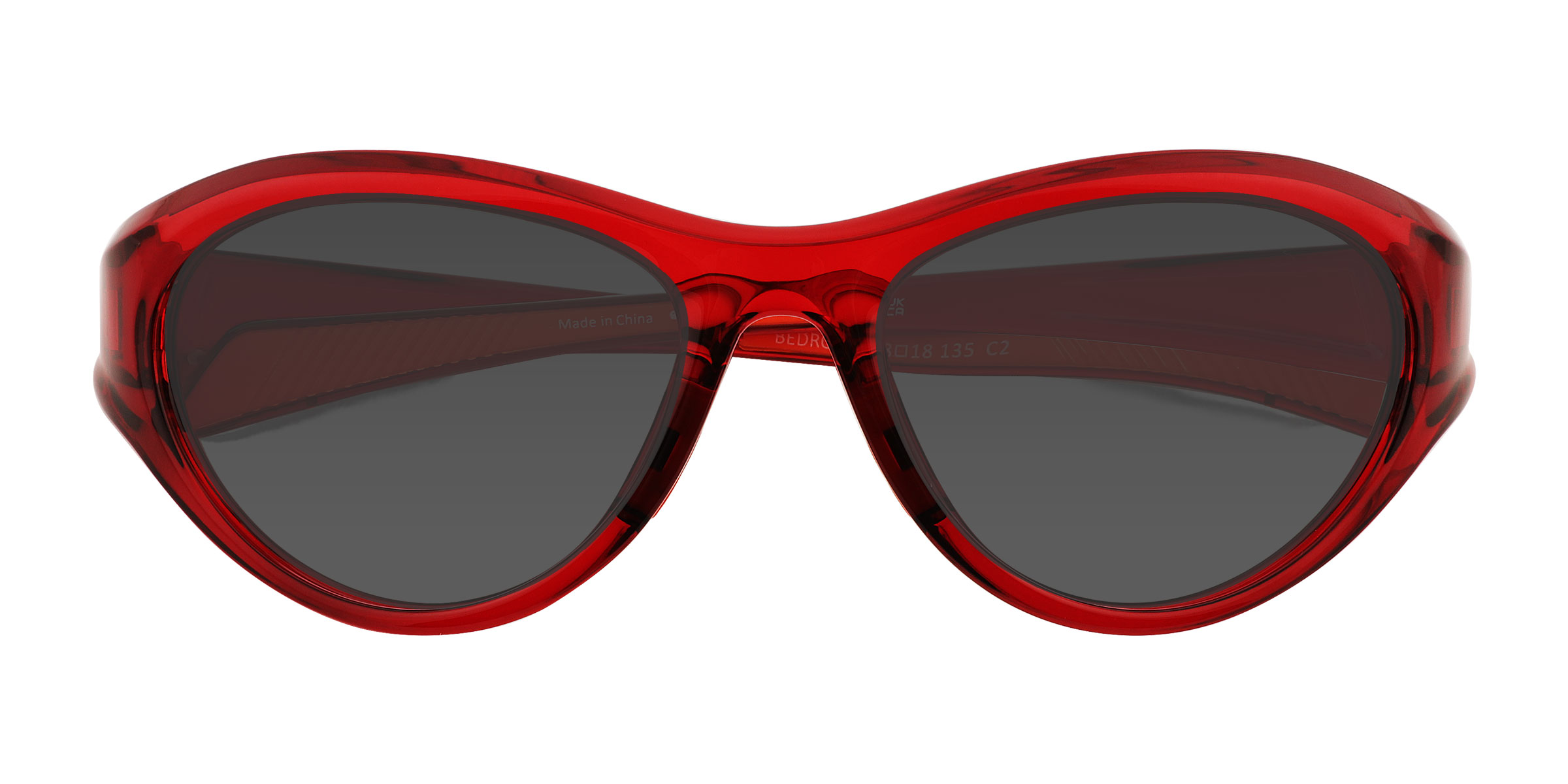 Clear Red Bedrock -  Plastique Lunettes de soleil