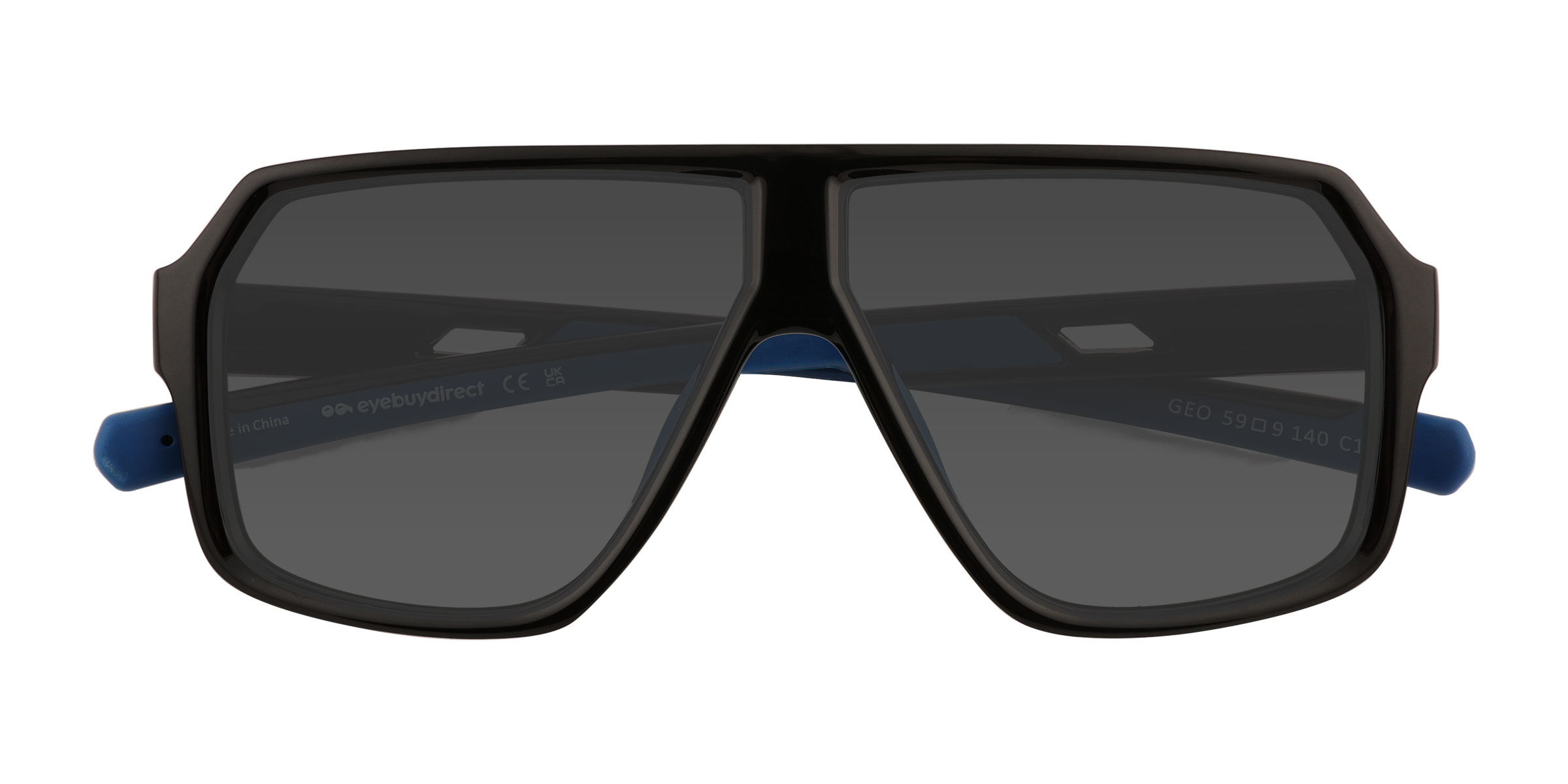 Black Geo -  Plastic Sunglasses