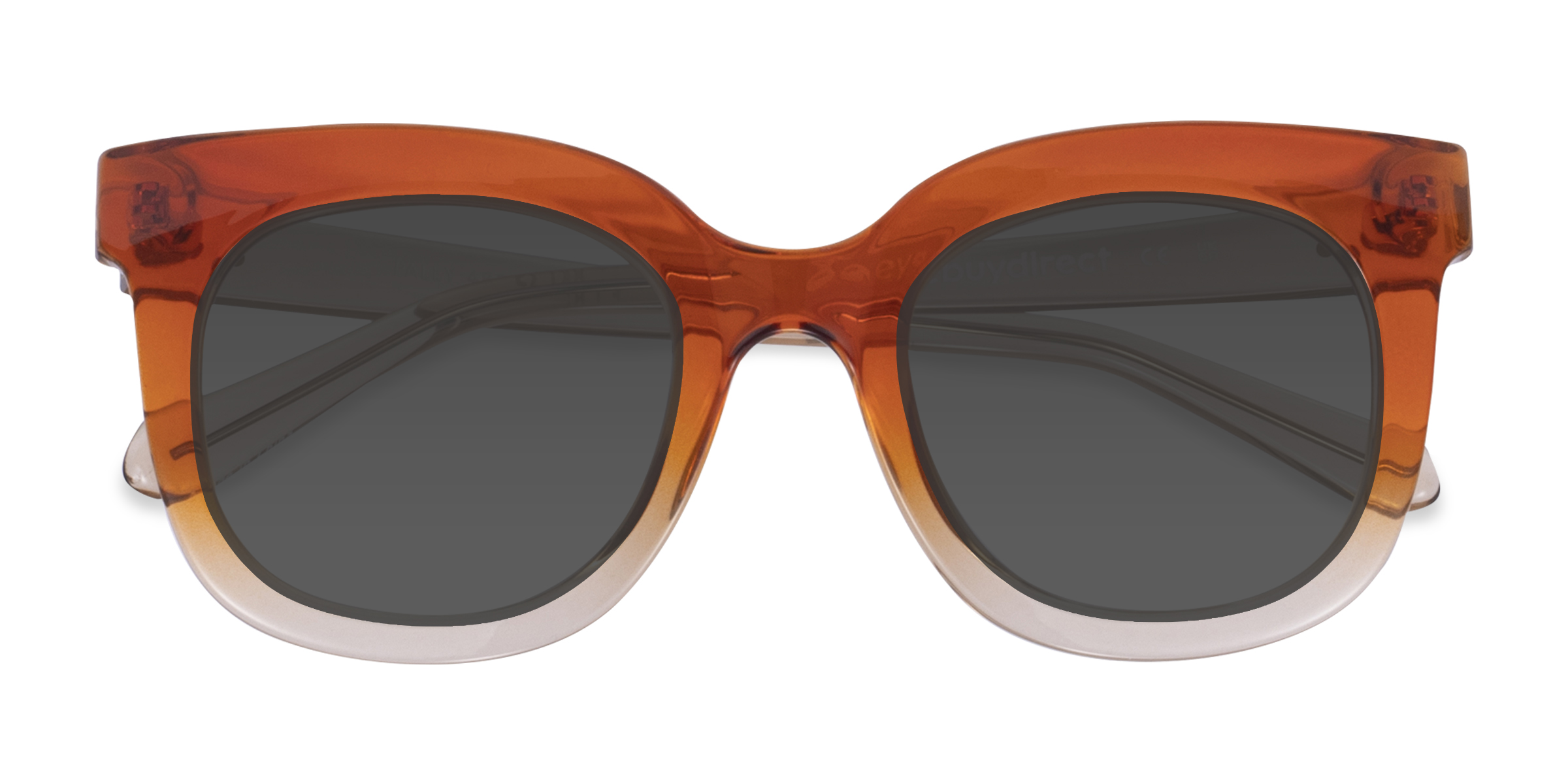 Orange Brown Paley -  Plastique Lunettes de soleil