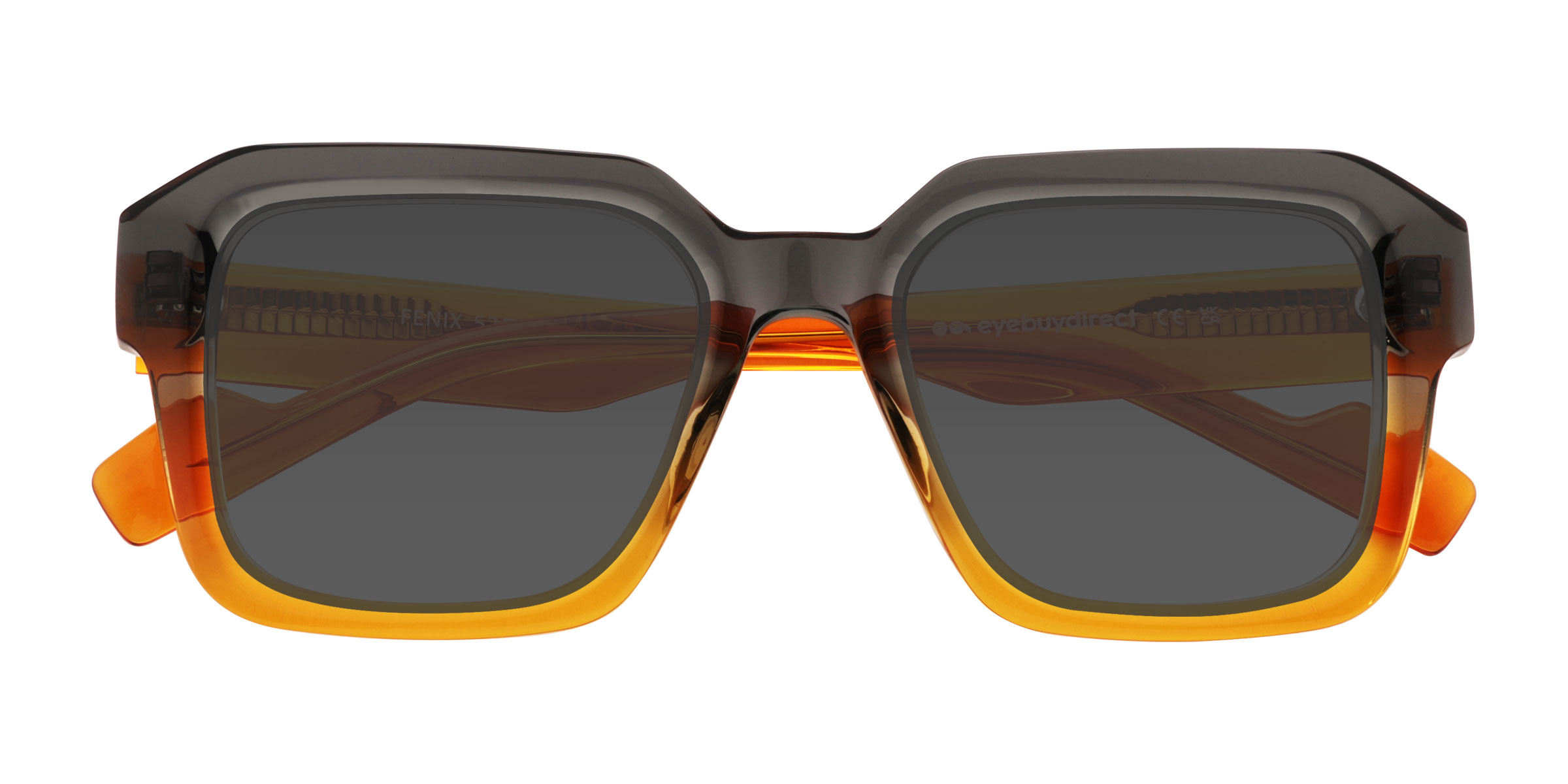 Gray Orange Fenix -  Acetate Sunglasses