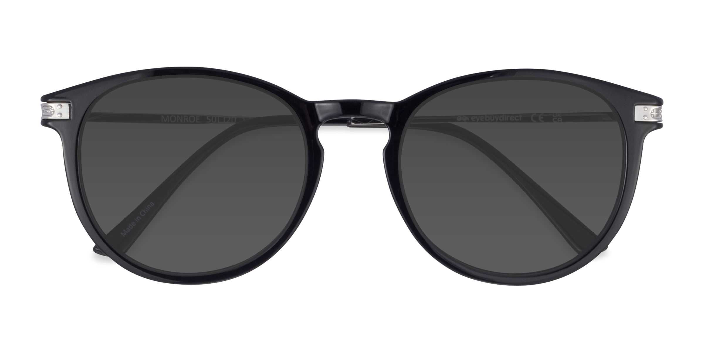 Black Silver Monroe -  Plastic-metal Sunglasses