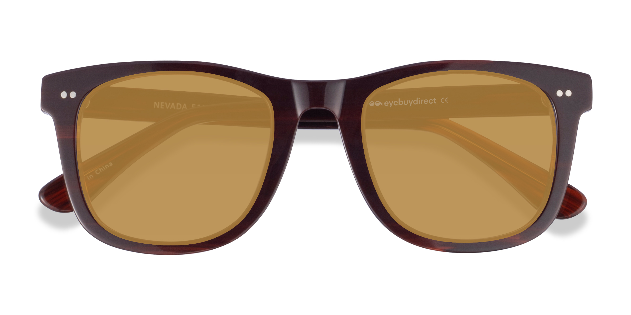 Brown Striped Nevada -  Acetate Sunglasses