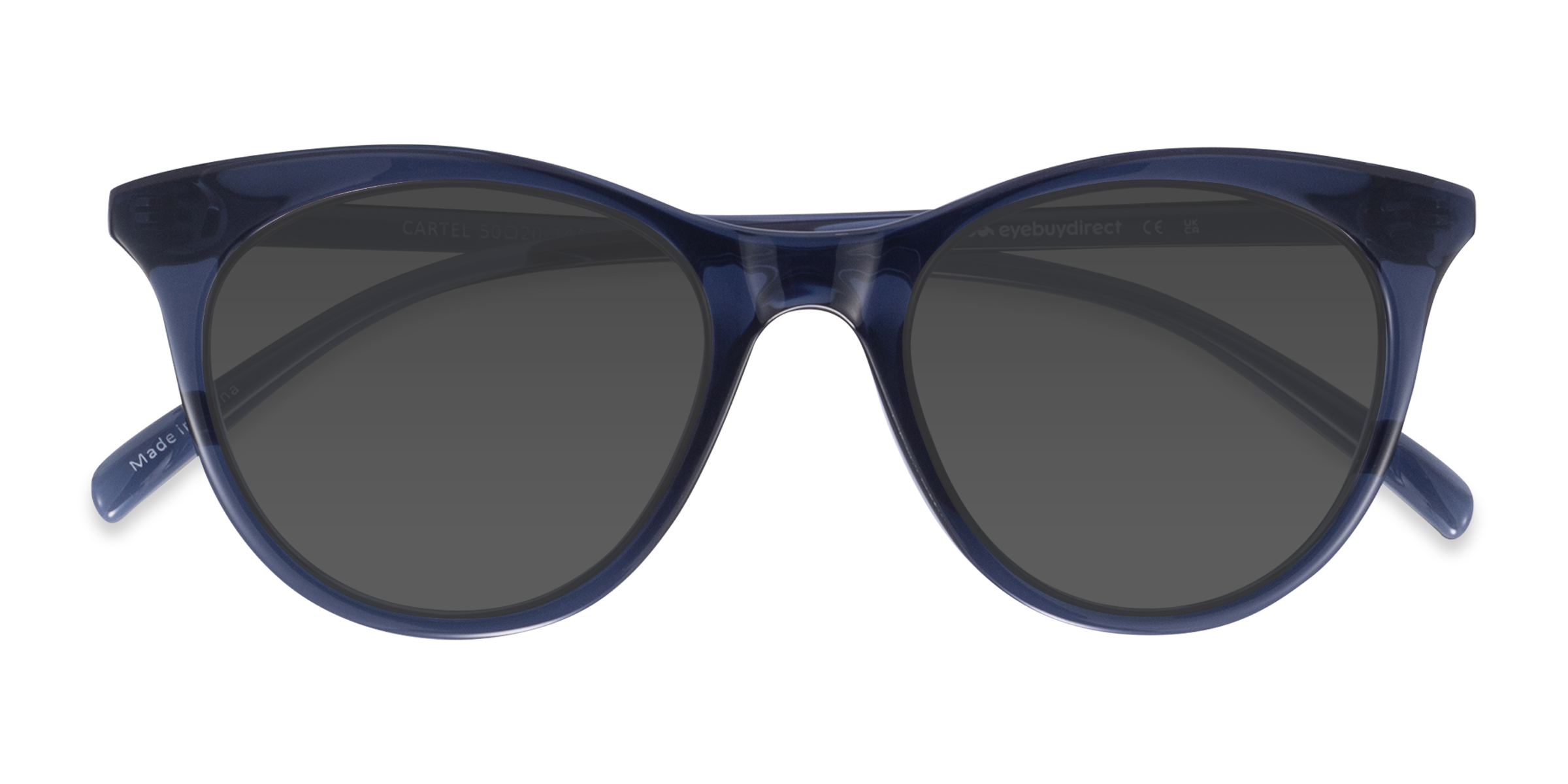 Clear Navy Cartel -  Plastique Lunettes de soleil