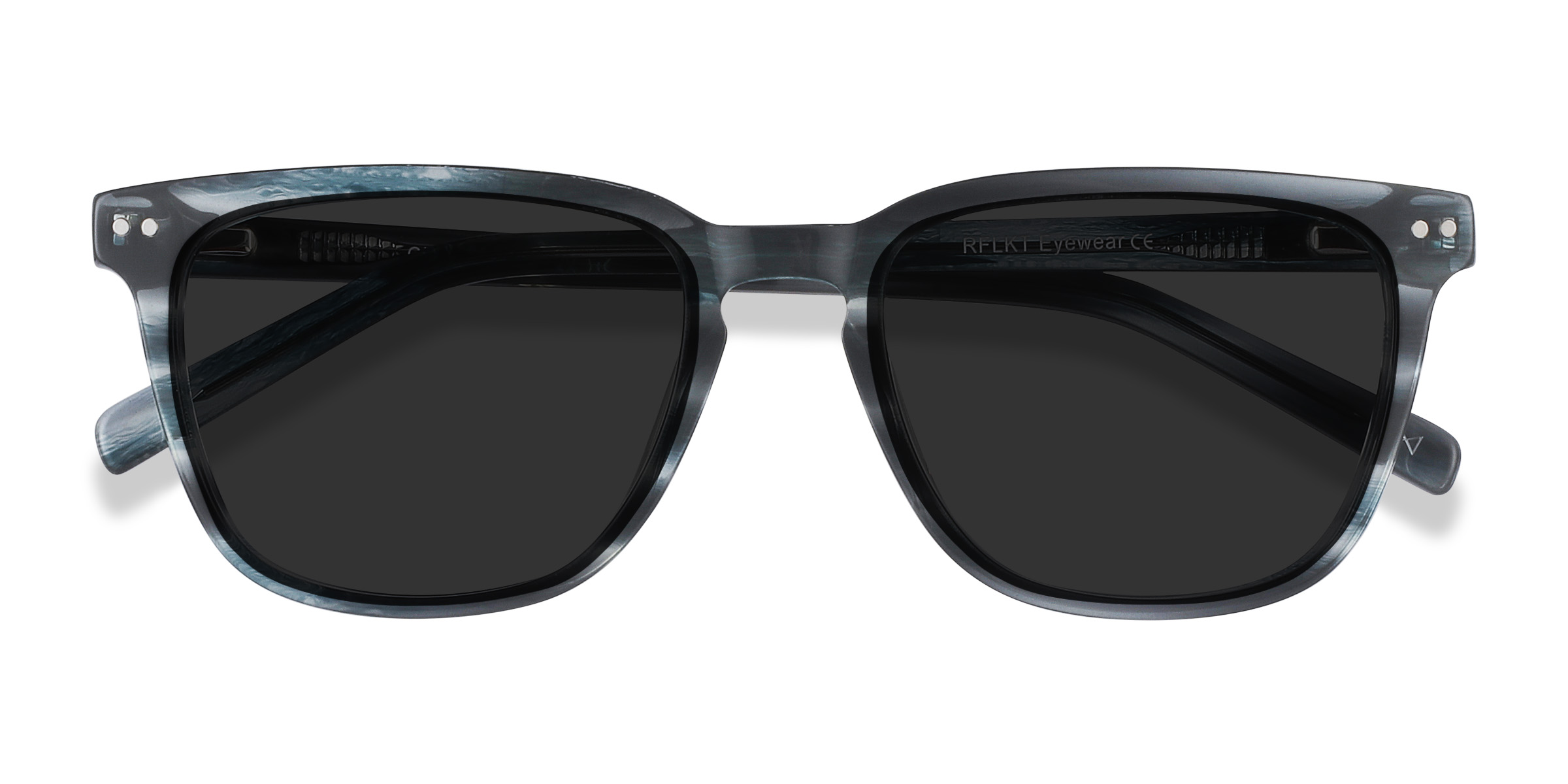 Blue Striped City -  Acetate Sunglasses