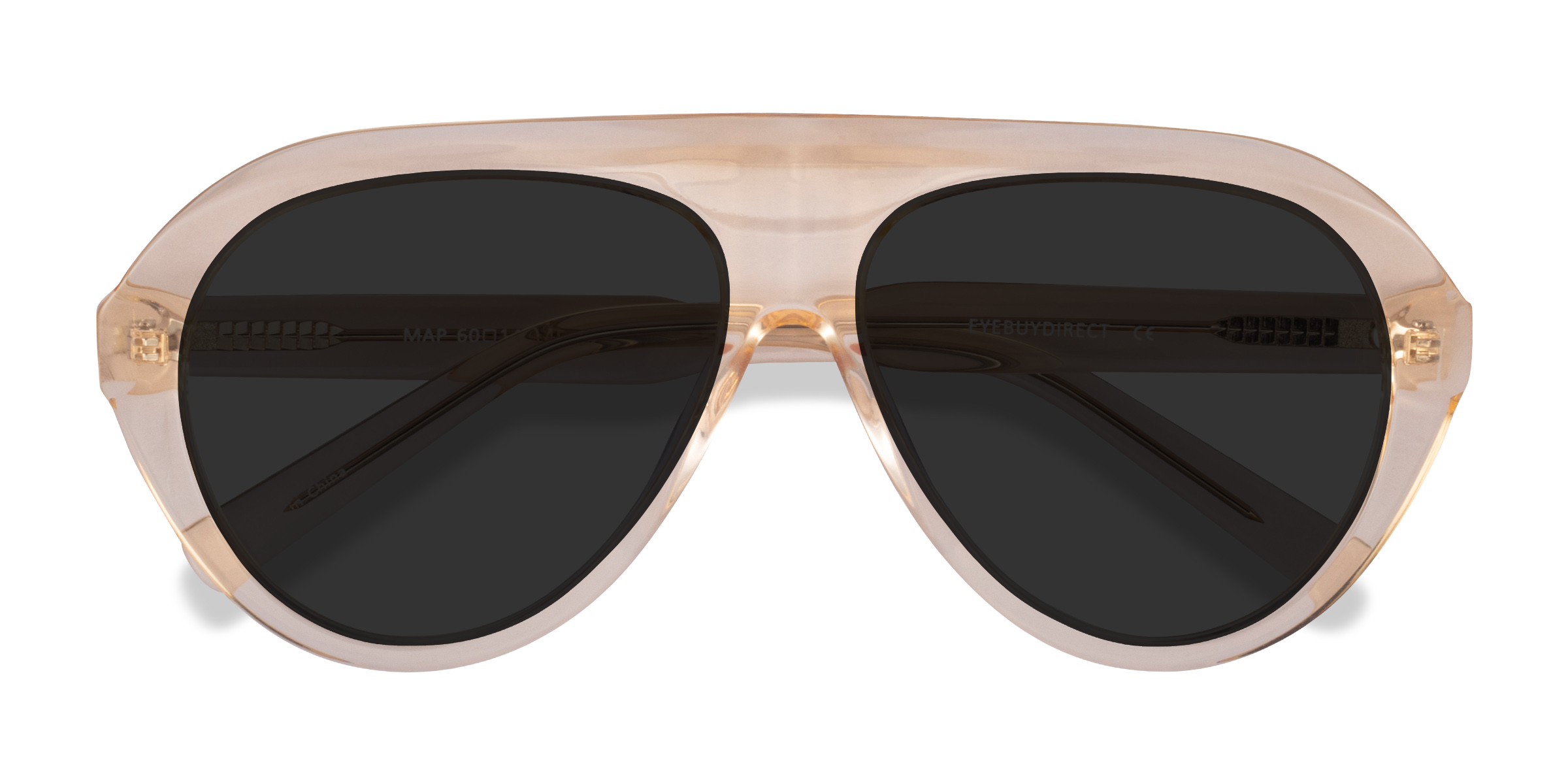 Clear Brown Map -  Acetate Sunglasses