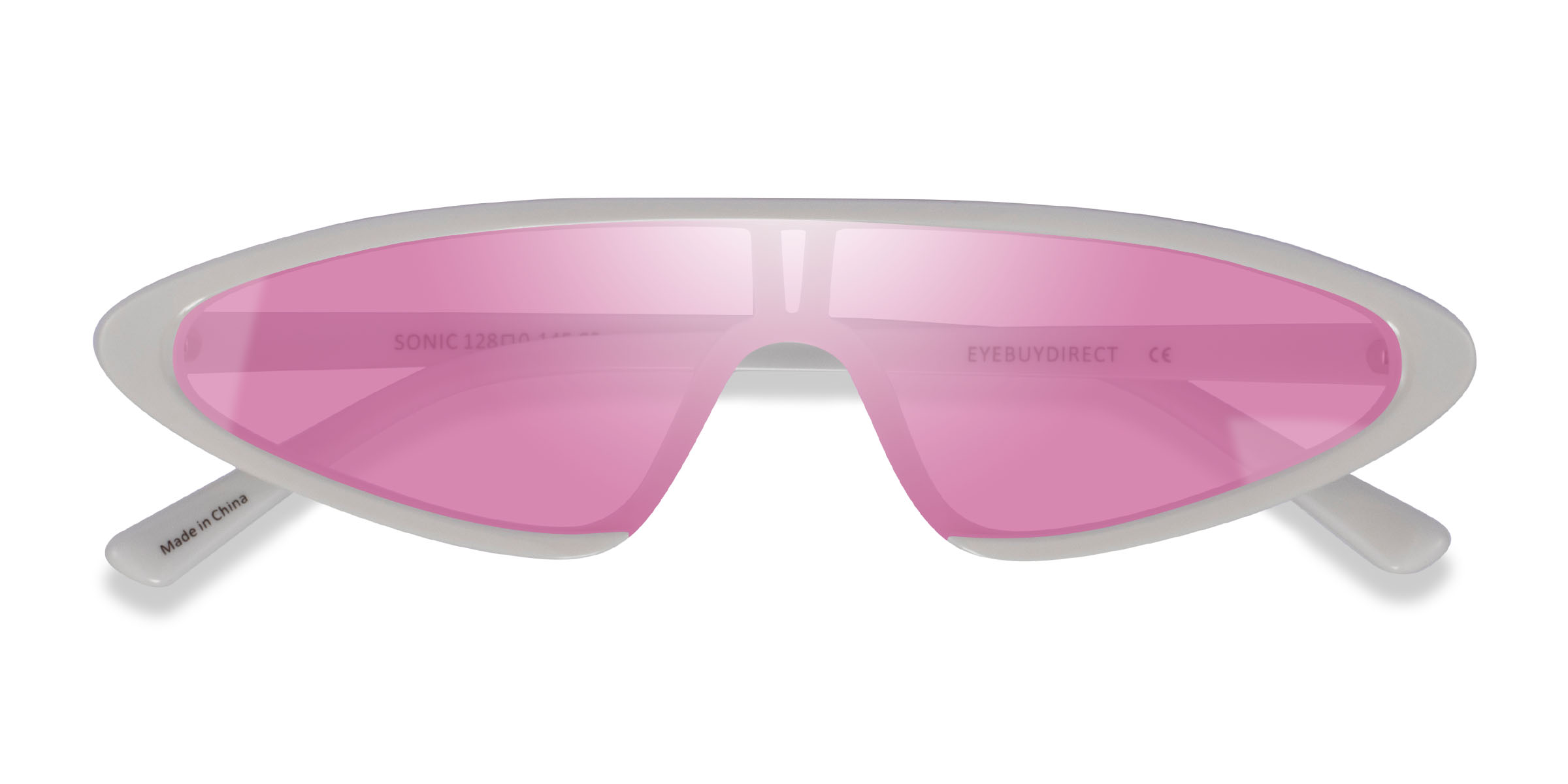 Blanche Sonic -  Plastique Lunettes de soleil