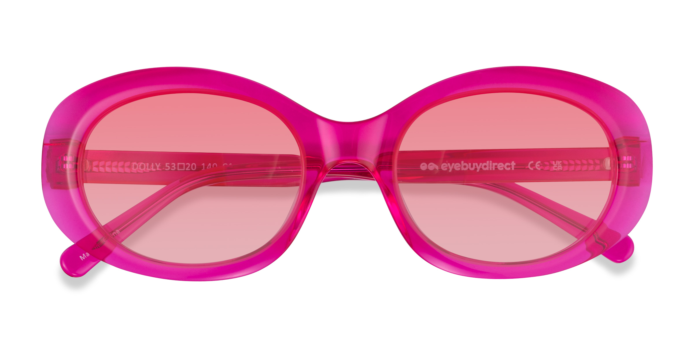 Crystal Fuchsia Pink Dolly -  Acetate Sunglasses