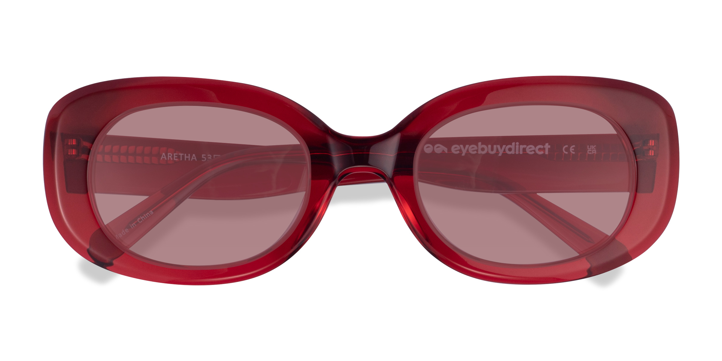 Crystal Red Aretha -  Acétate Lunettes de soleil