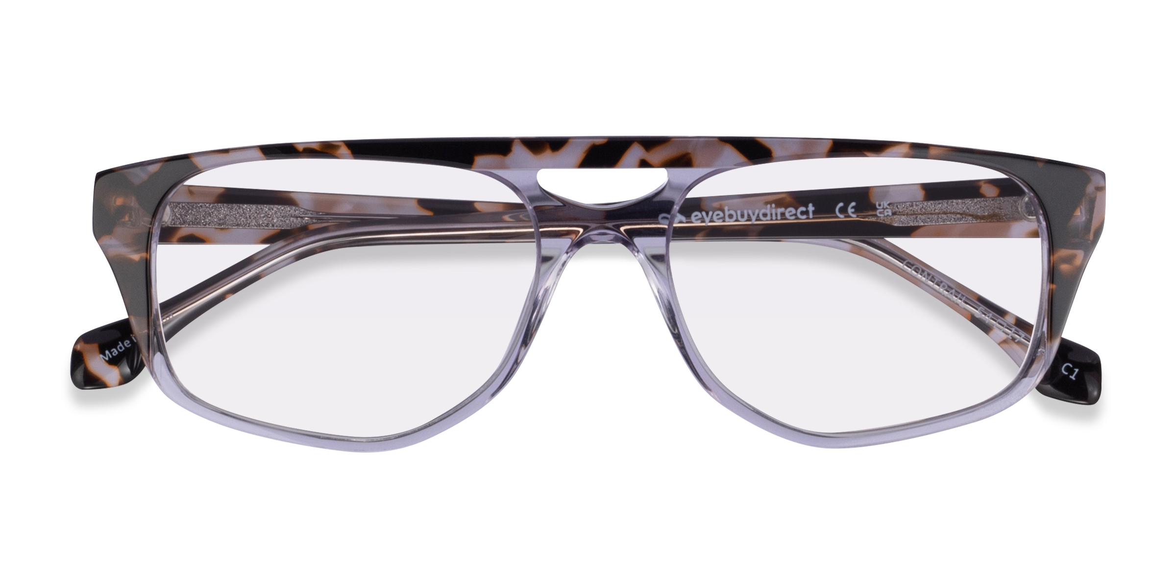 Brown Gray Tortoise Contrail -  Acétate Lunettes de soleil