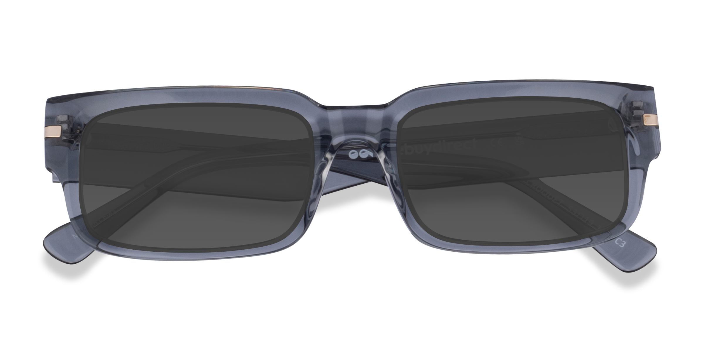 Crystal Blue Croquet -  Acetate Sunglasses