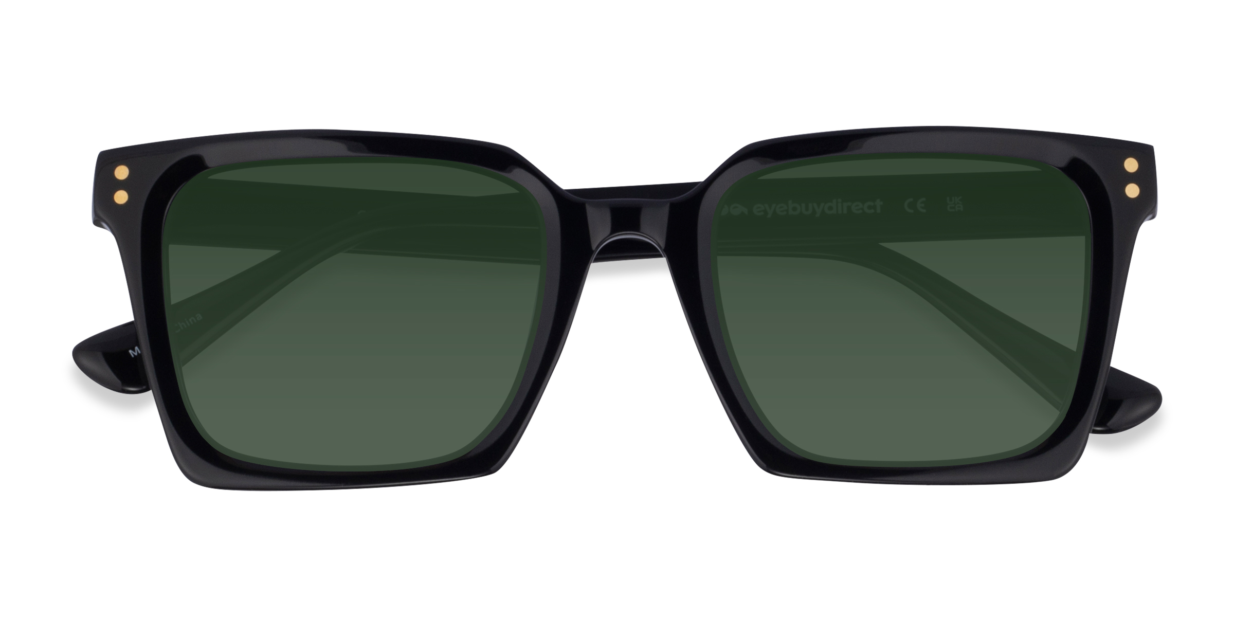 Solid Black Cabana -  Acétate Lunettes de soleil