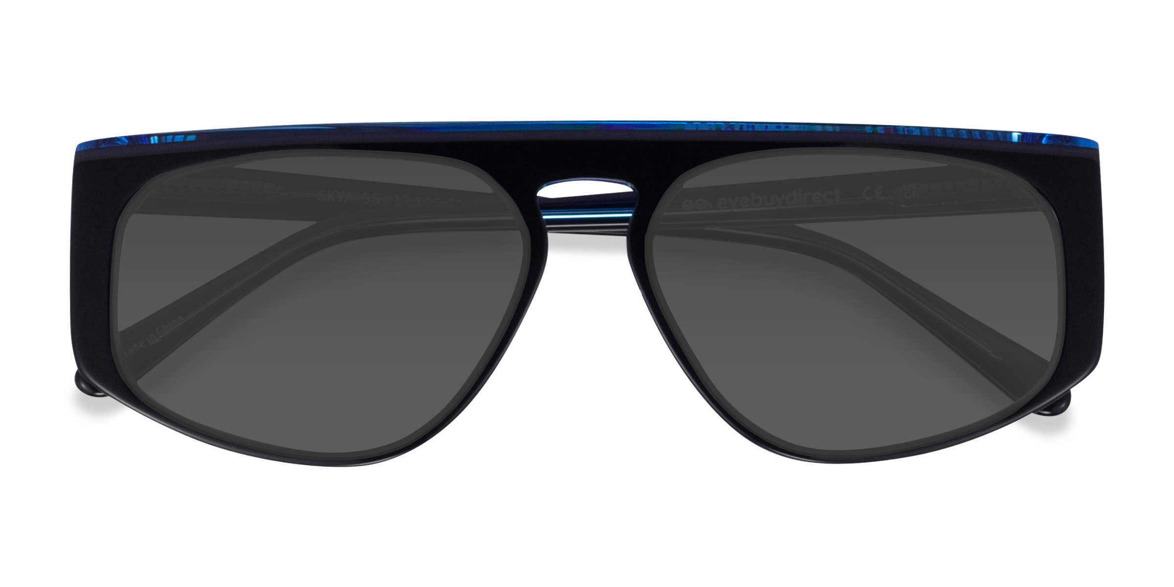 Bilayer Black Blue Skya -  Acetate Sunglasses