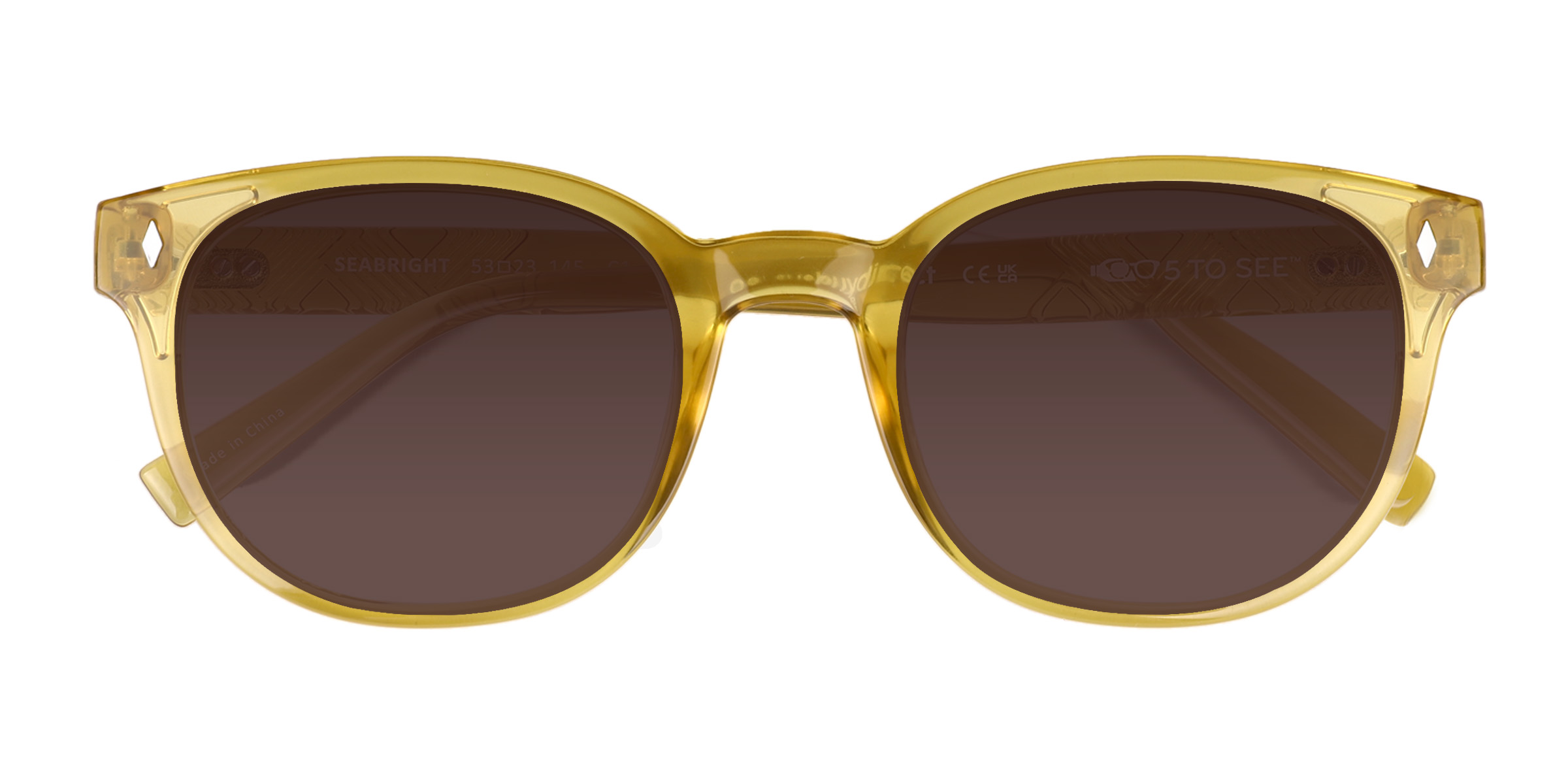 Crsytal Yellow Seabright -  Plastic Sunglasses