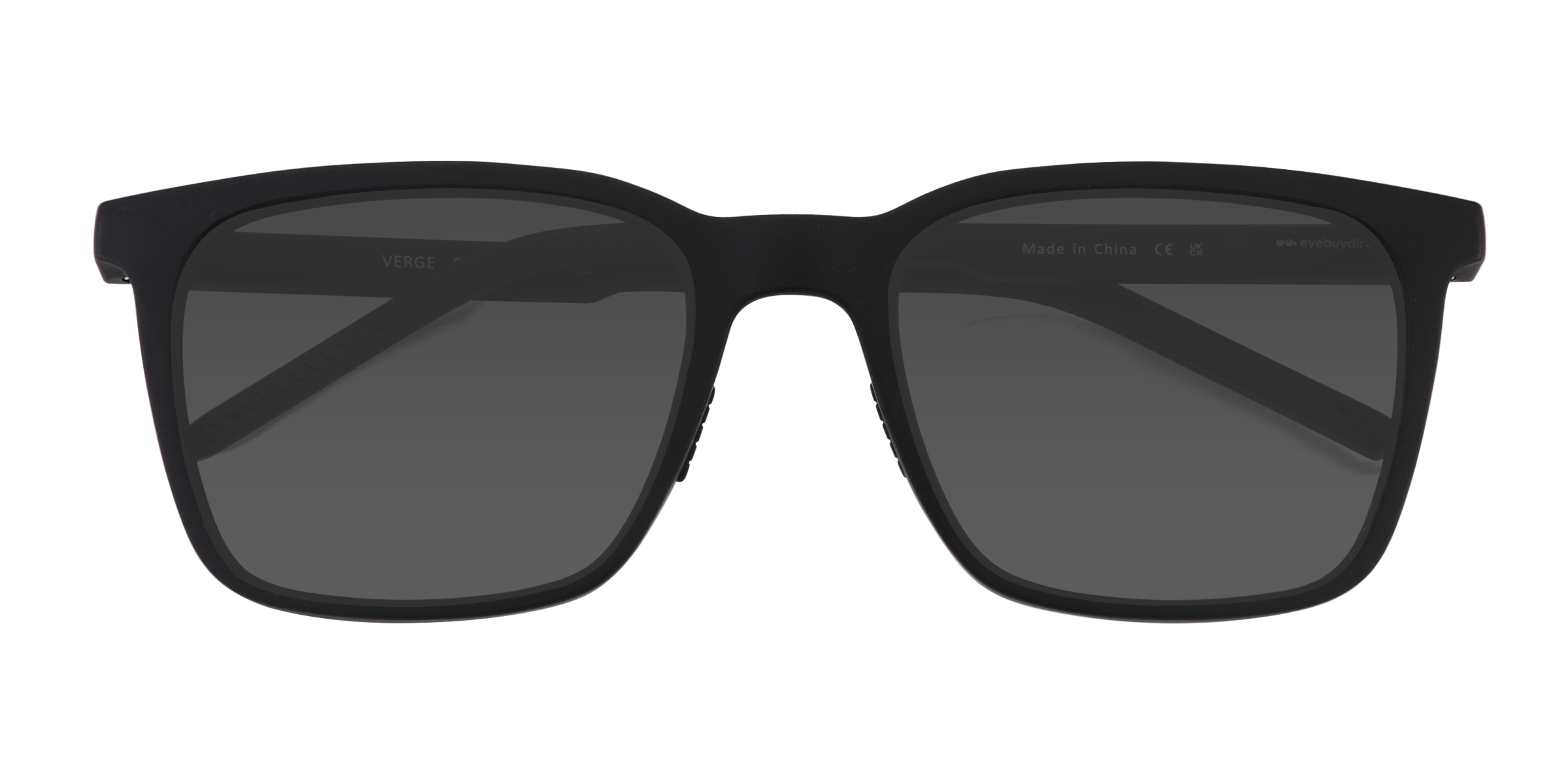 Matte Black Verge -  Plastic Sunglasses
