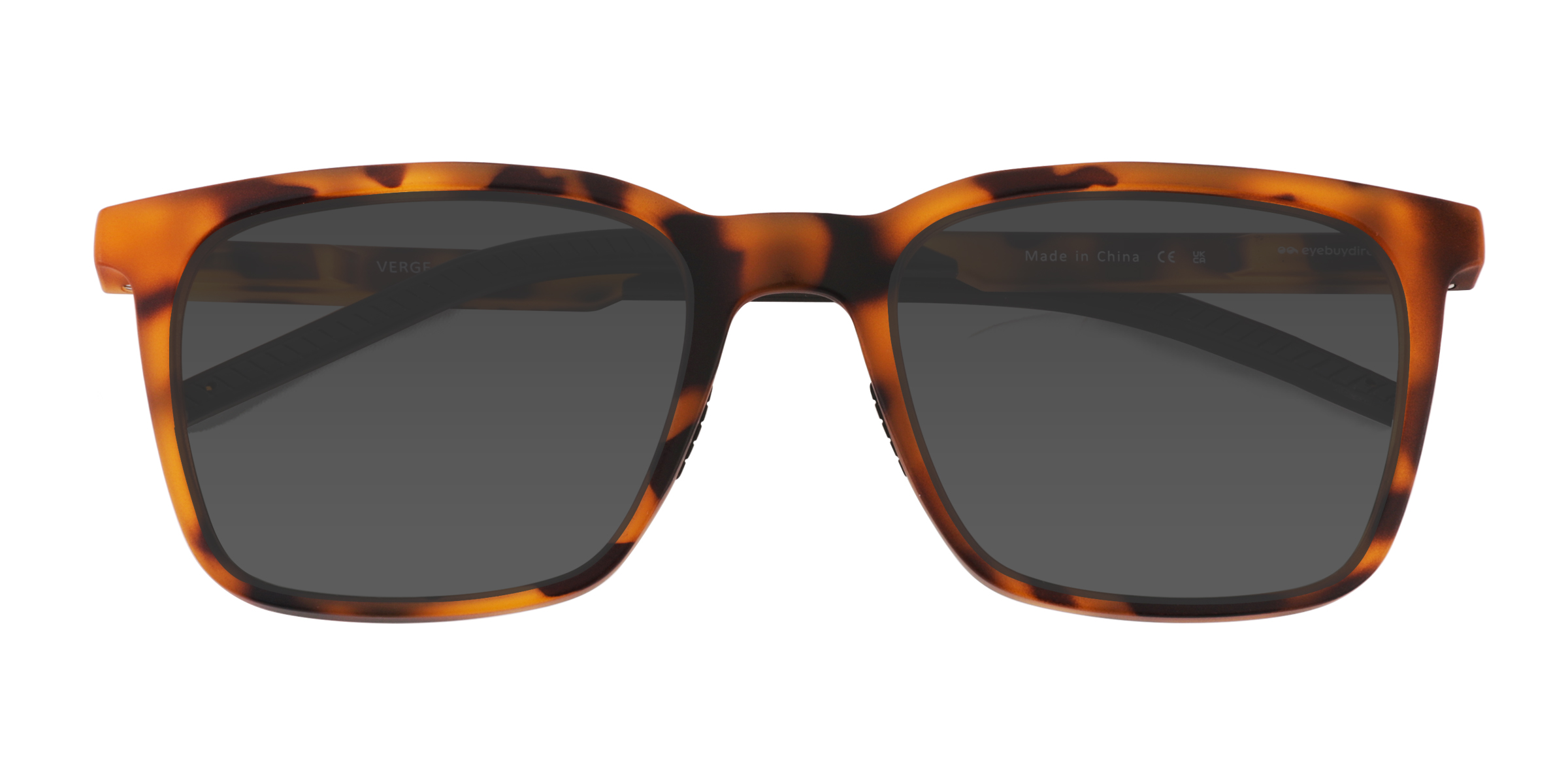 Matte Tortoise Verge -  Plastique Lunettes de soleil