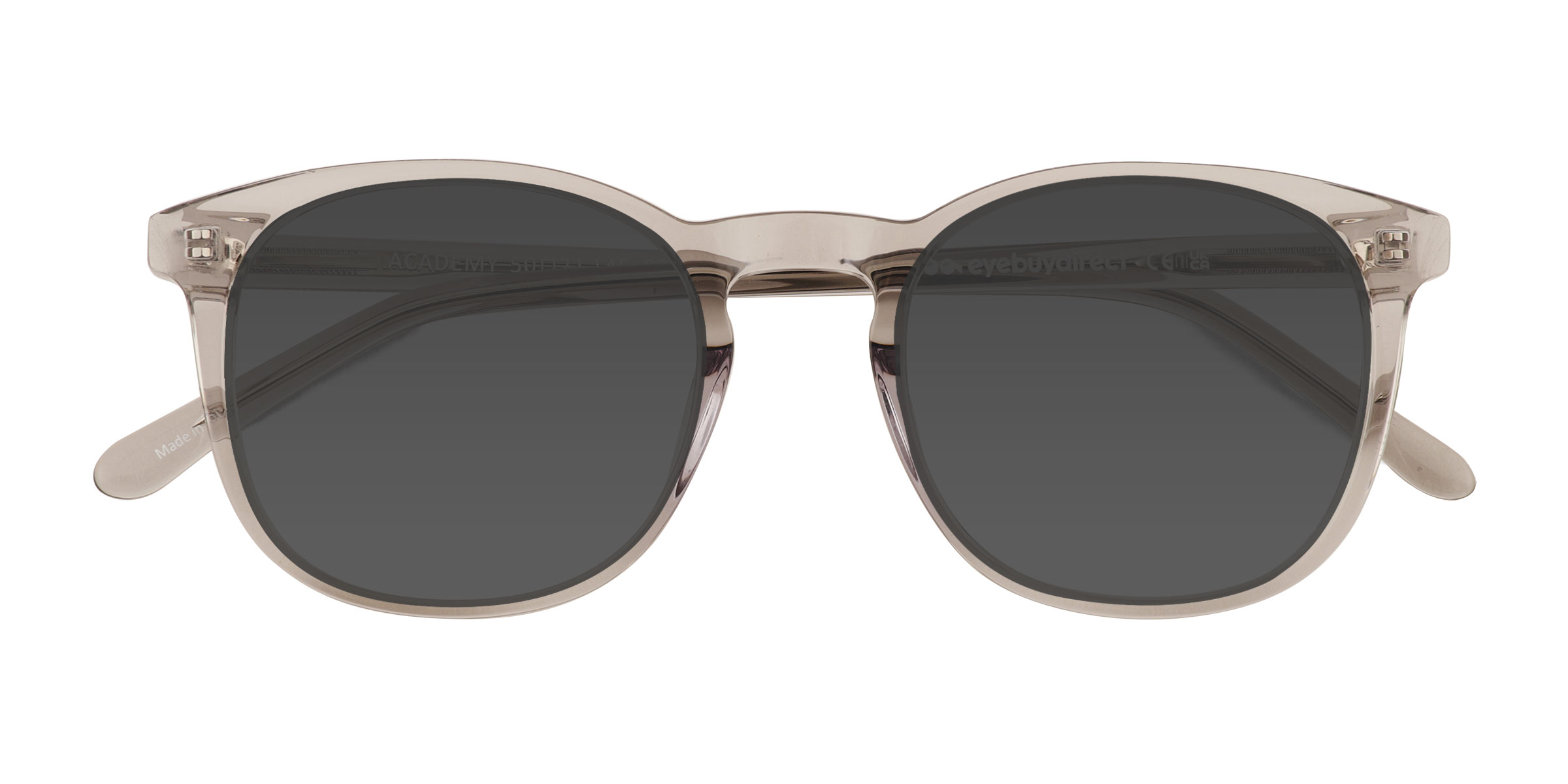 Clear Gray Academy -  Acetate Sunglasses