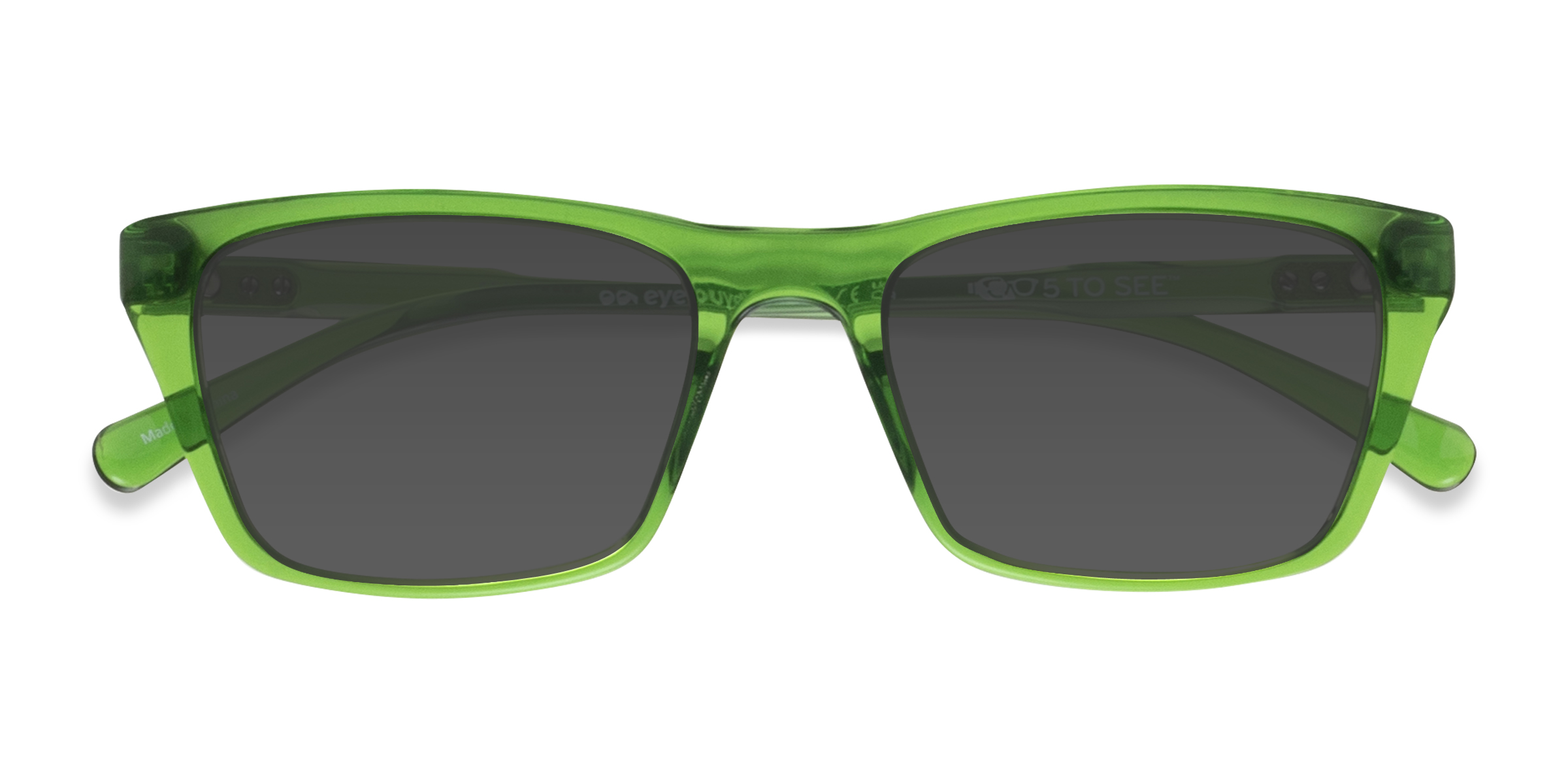 Clear Green Seabreeze -  Plastic Sunglasses